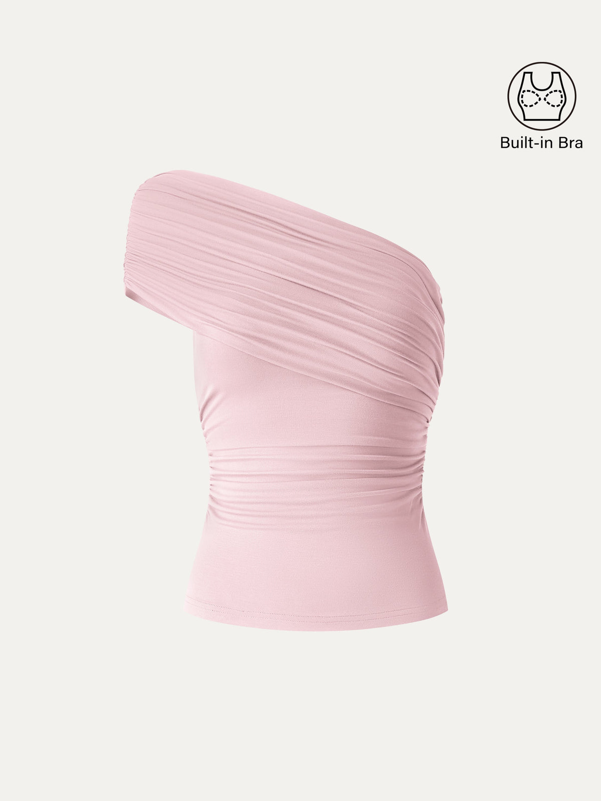 OGLmove Women's One Shoulder Gathered Bra Top