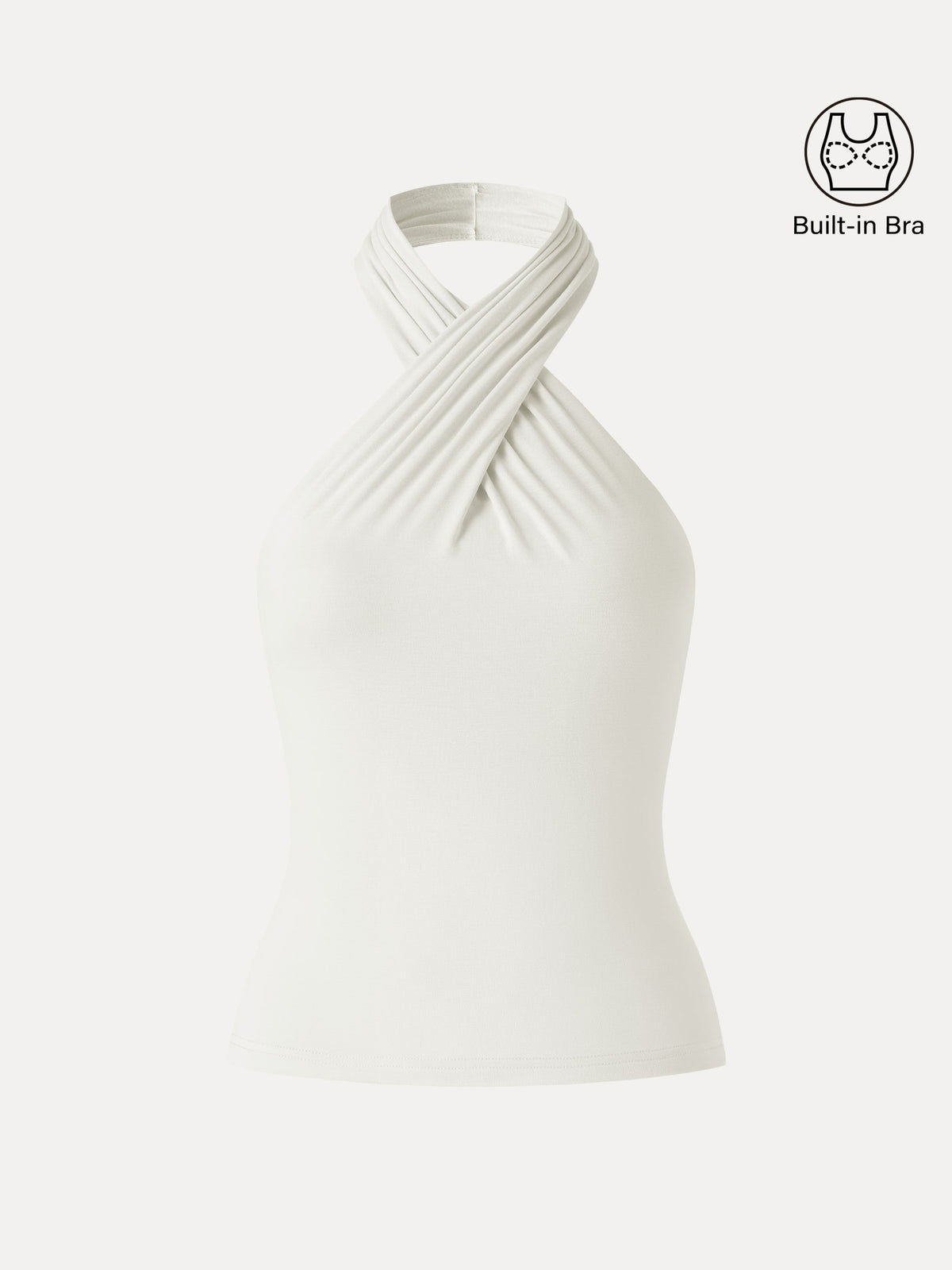 OGLmove Women's Crisscross Halter Neck Going-Out Bra Top