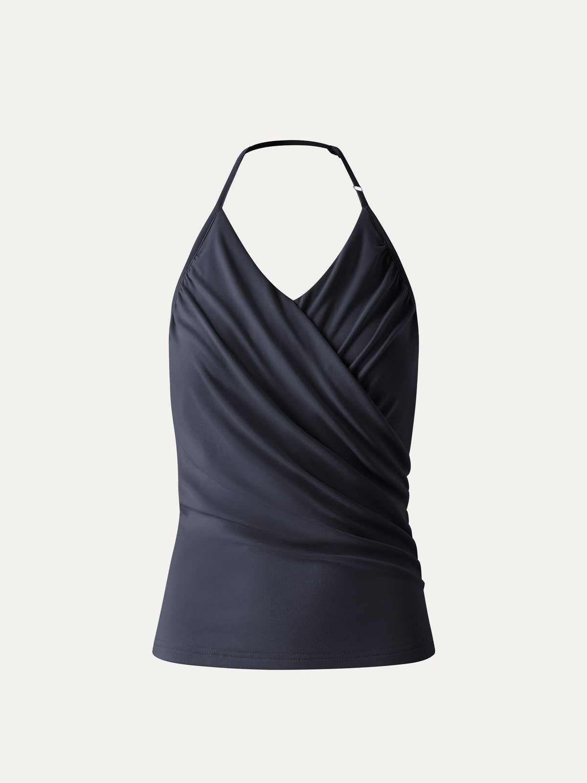 OGLmove Women's Modal Halter Neck Ruched Bra Top