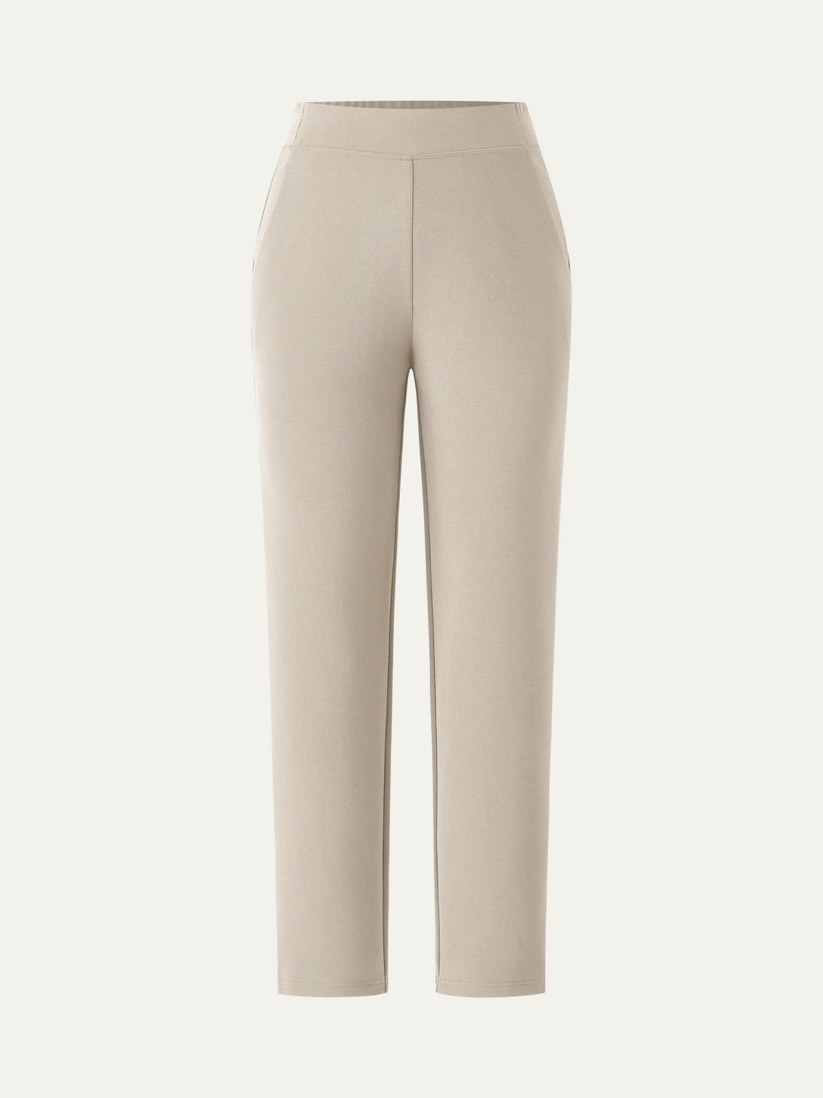 OGLmove Women's Mid-Rise Pull-On Tapered Pants with Pockets