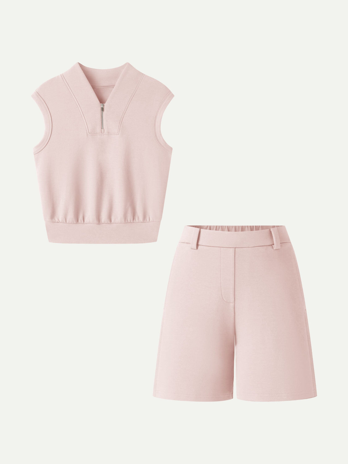 OGLmove Women's Banded Hem Travel Top and Shorts Set