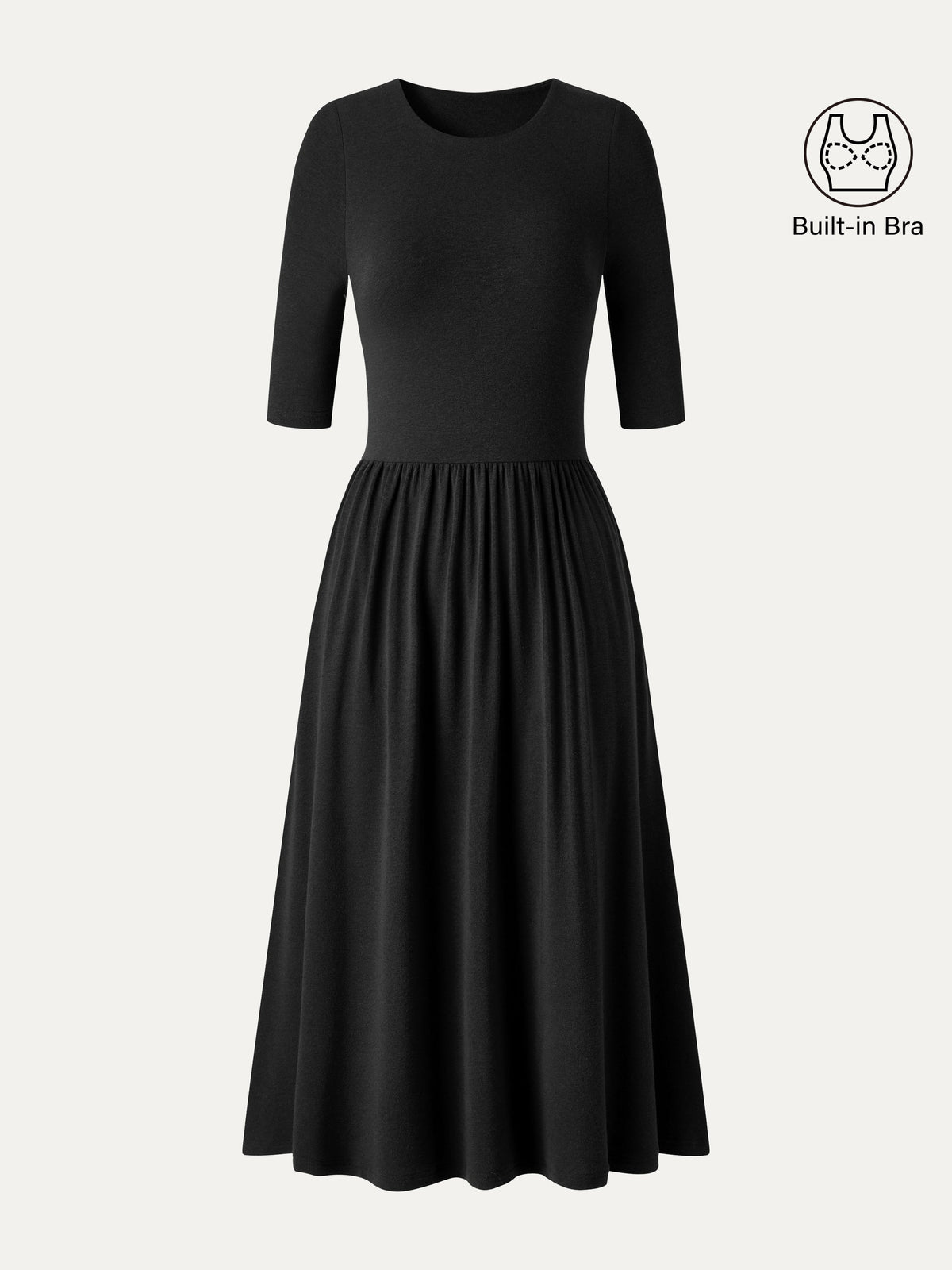 OGLmove Women's Eco-Mousse® Elbow Sleeve Midi Bra Dress