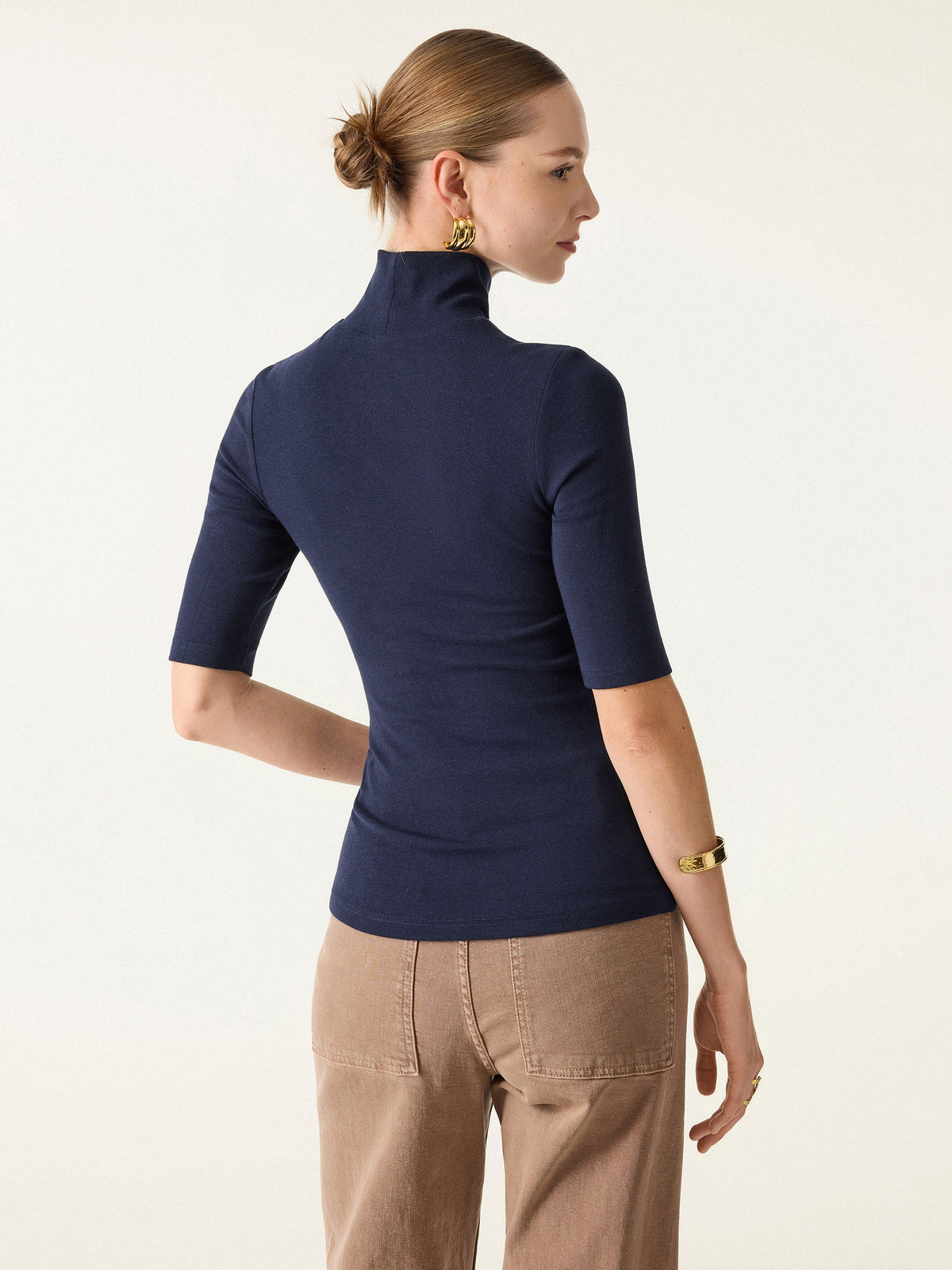 OGLmove Women's Eco-Mousse® Turtleneck Elbow Sleeve Bra Top