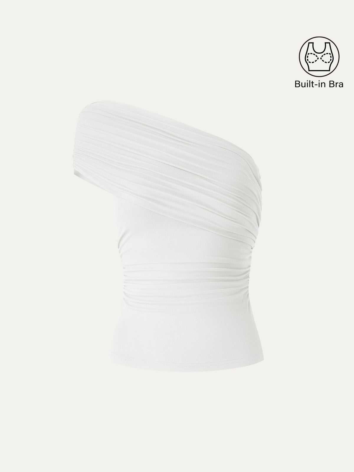 OGLmove Women's One Shoulder Gathered Bra Top