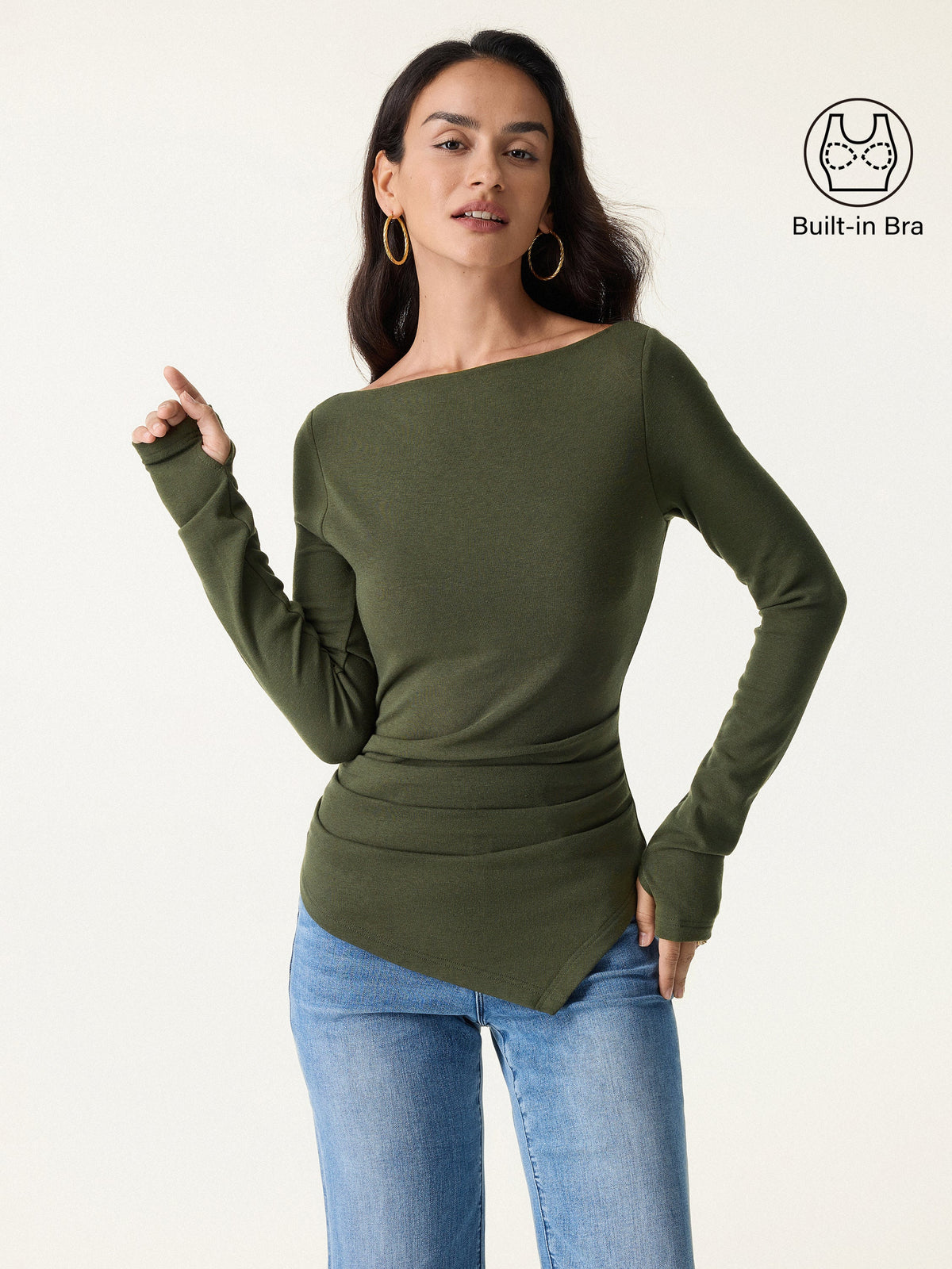 OGLmove Women's Eco-Mousse® ProWarm Boatneck Bra Top