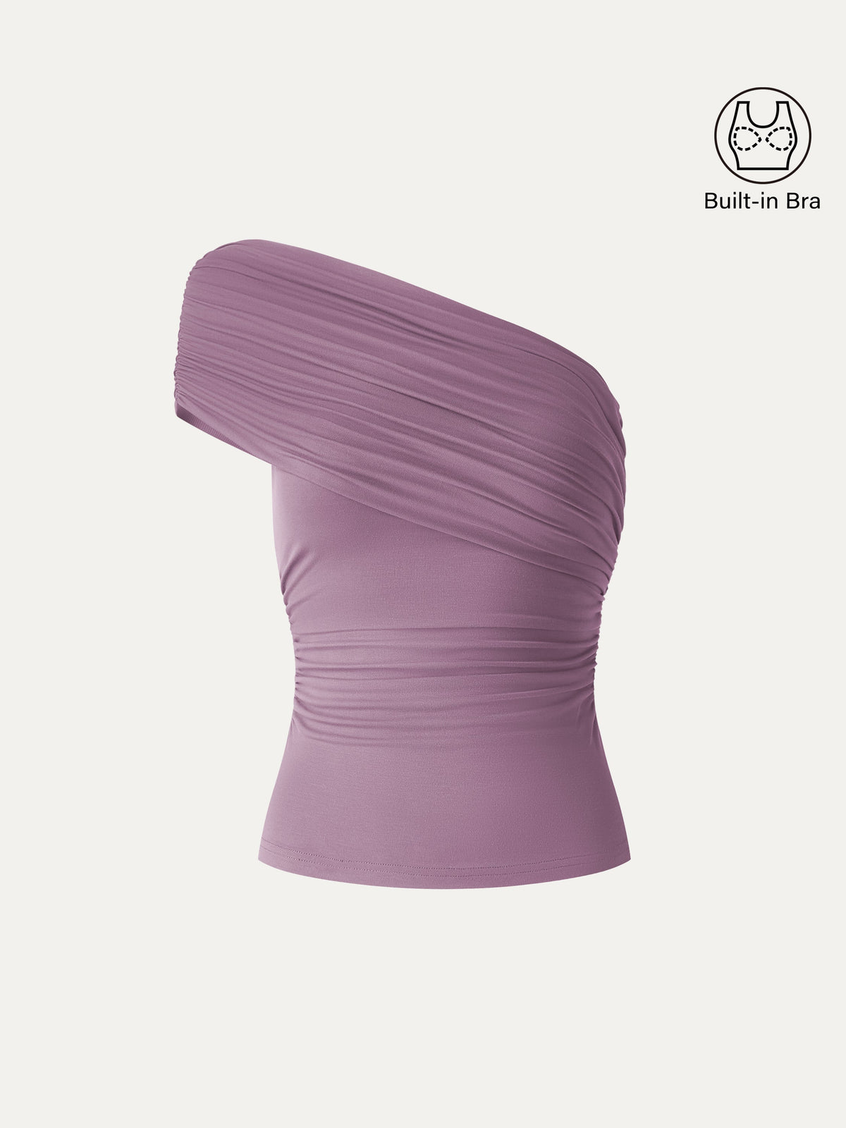 OGLmove Women's One Shoulder Gathered Bra Top