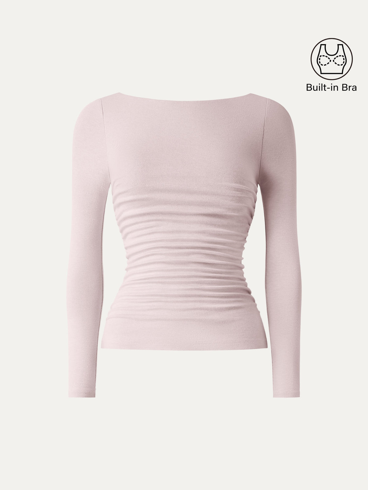 OGLmove Women's Eco-Mousse® Boatneck Ruched Bra Top
