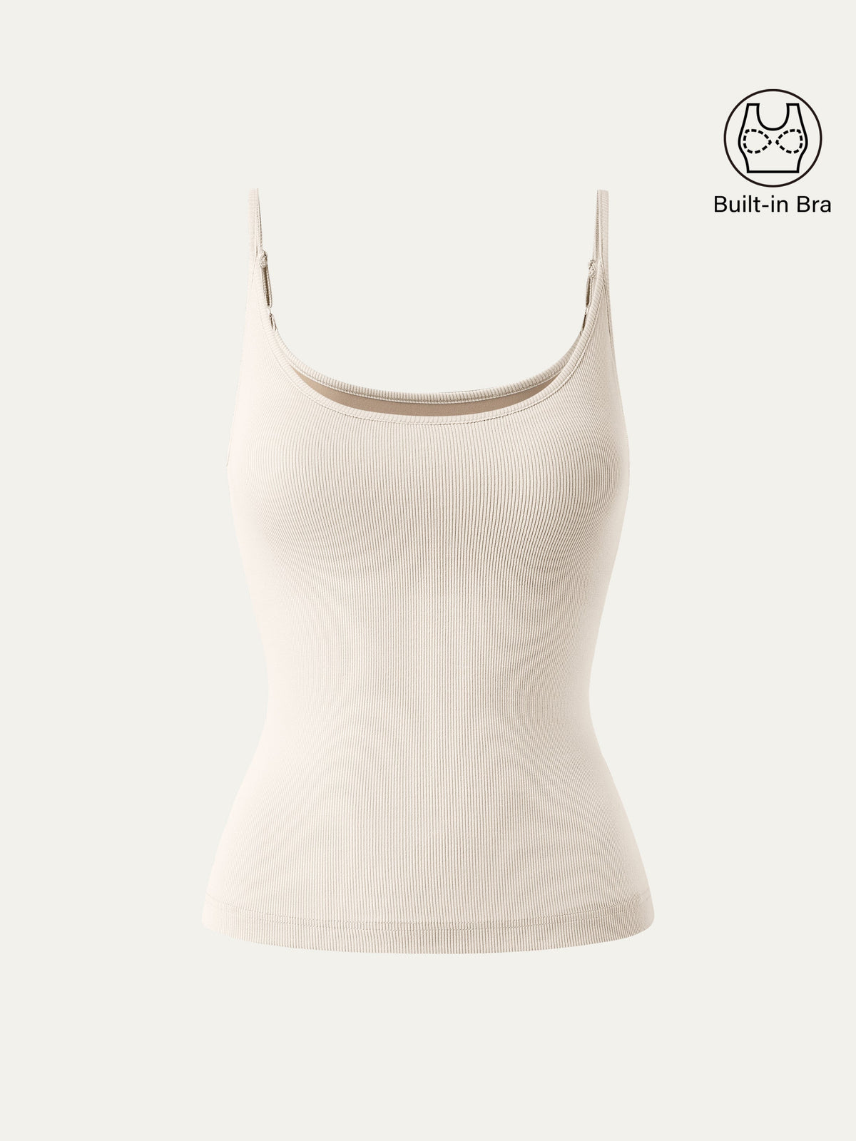 OGLmove Women's Scoop Neck Spaghetti Strap New Airy Bra Tank Top