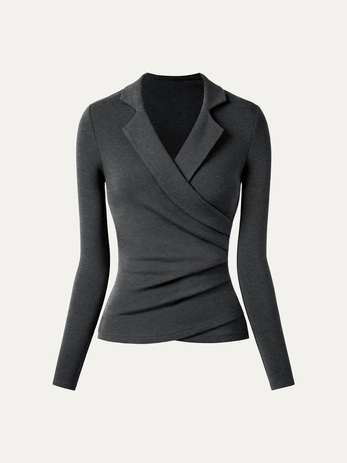 OGLmove Women's Eco-Mousse Collared Surplice Top