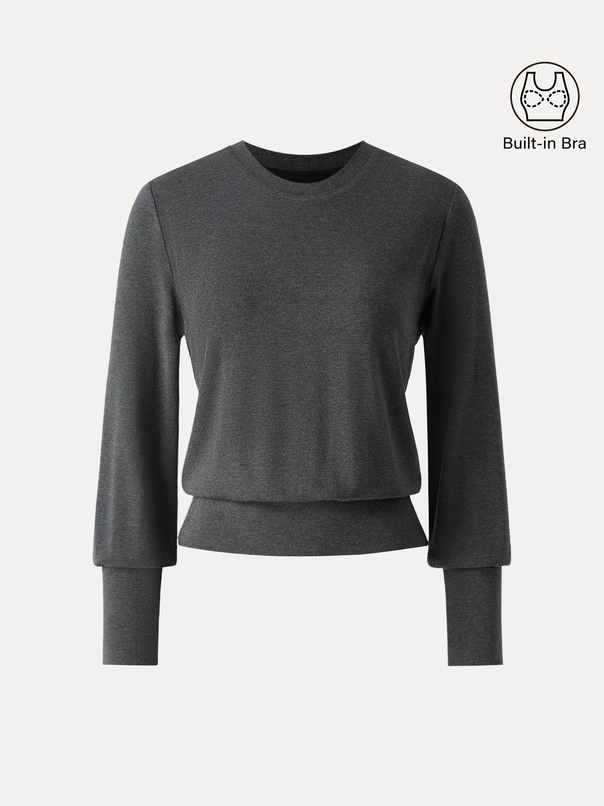 OGLmove Women's Eco-Mousse Crewneck Brushed Brami Top