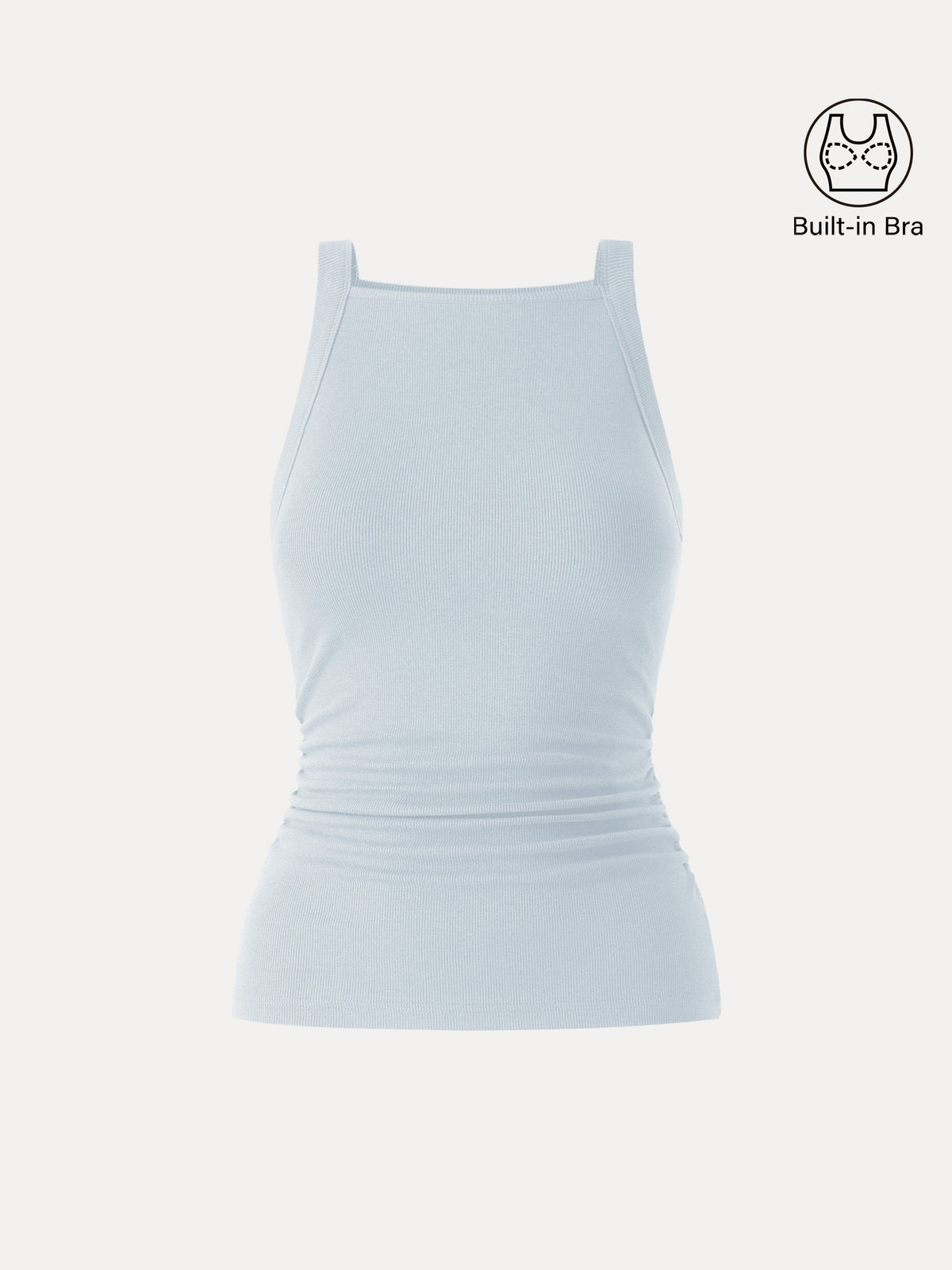 OGLmove Women's Plantive Chic Square Neck Ruched Bra Tank