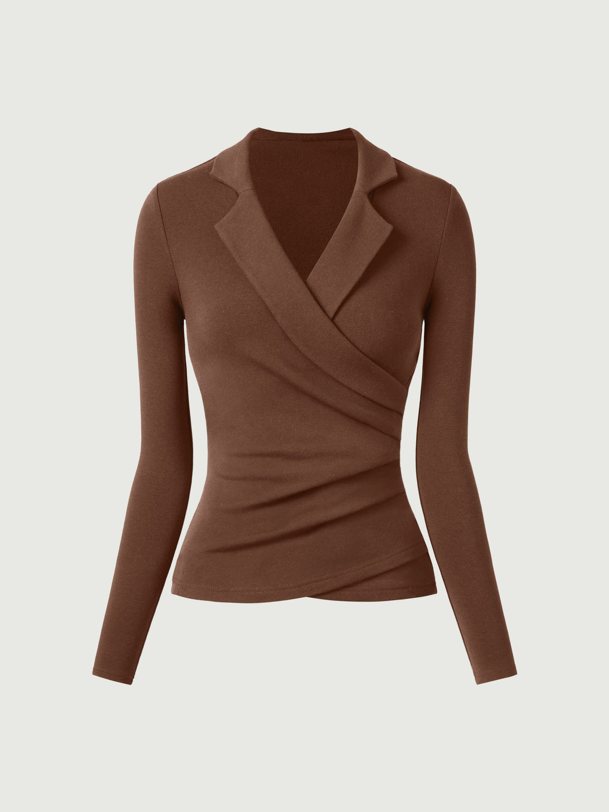 OGLmove Women's Eco-Mousse Collared Surplice Top