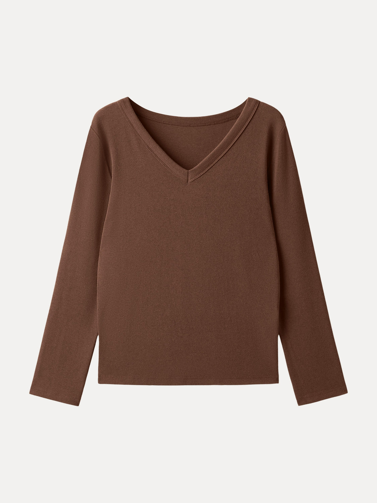 OGLmove Women's Eco-Mousse V-Neck Long Sleeve Banded Hem Top