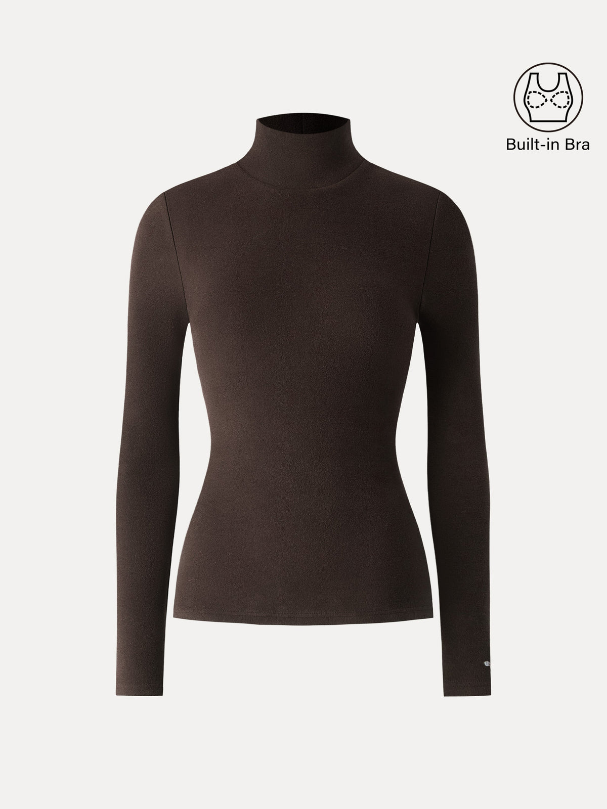 OGLmove Women's LiteWarm Turtleneck Long Sleeve Bra Top