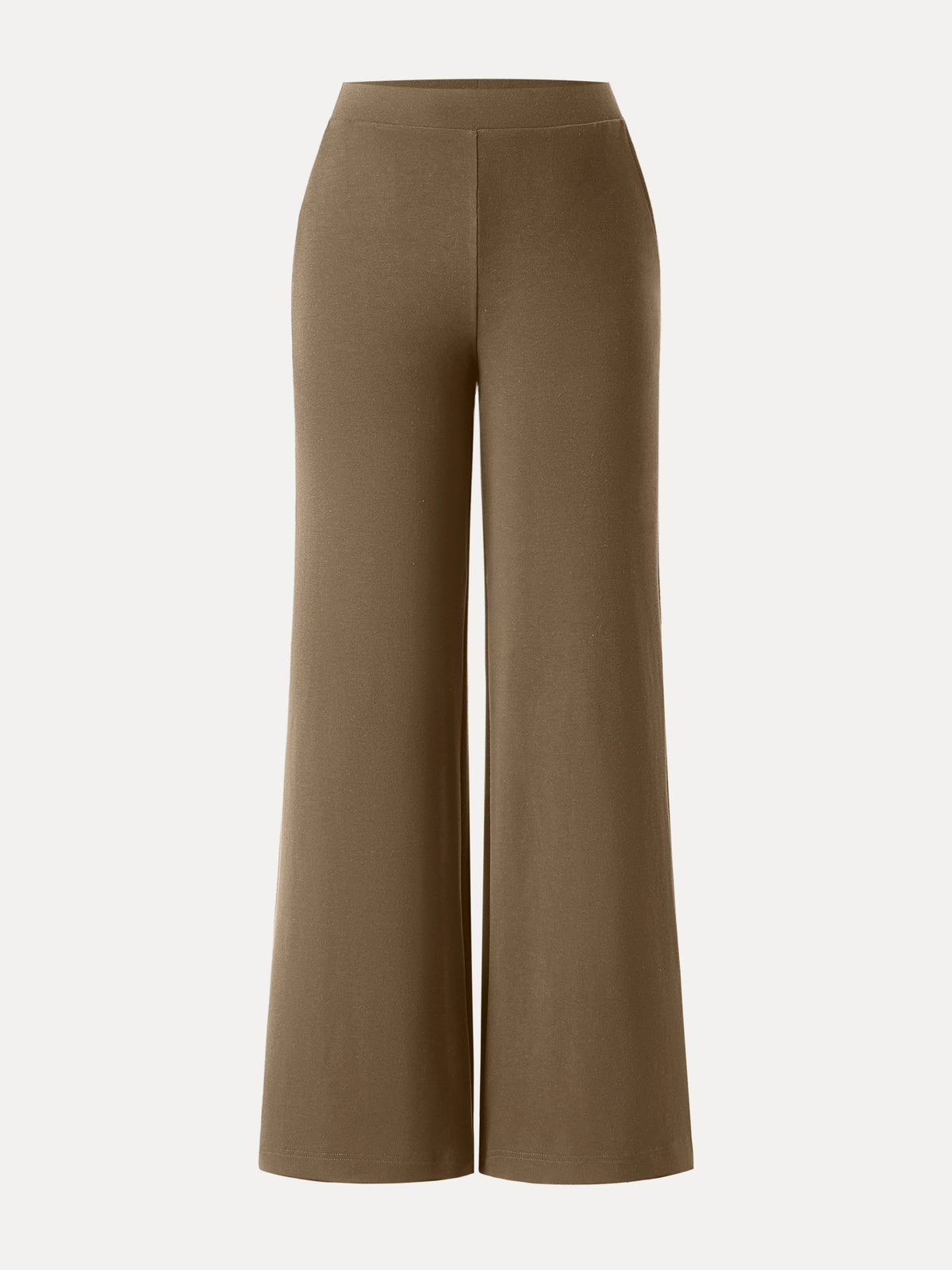 OGLmove Women's Lyocell Wool Mid-Rise Wide-Leg Pull-On Pants with Pockets