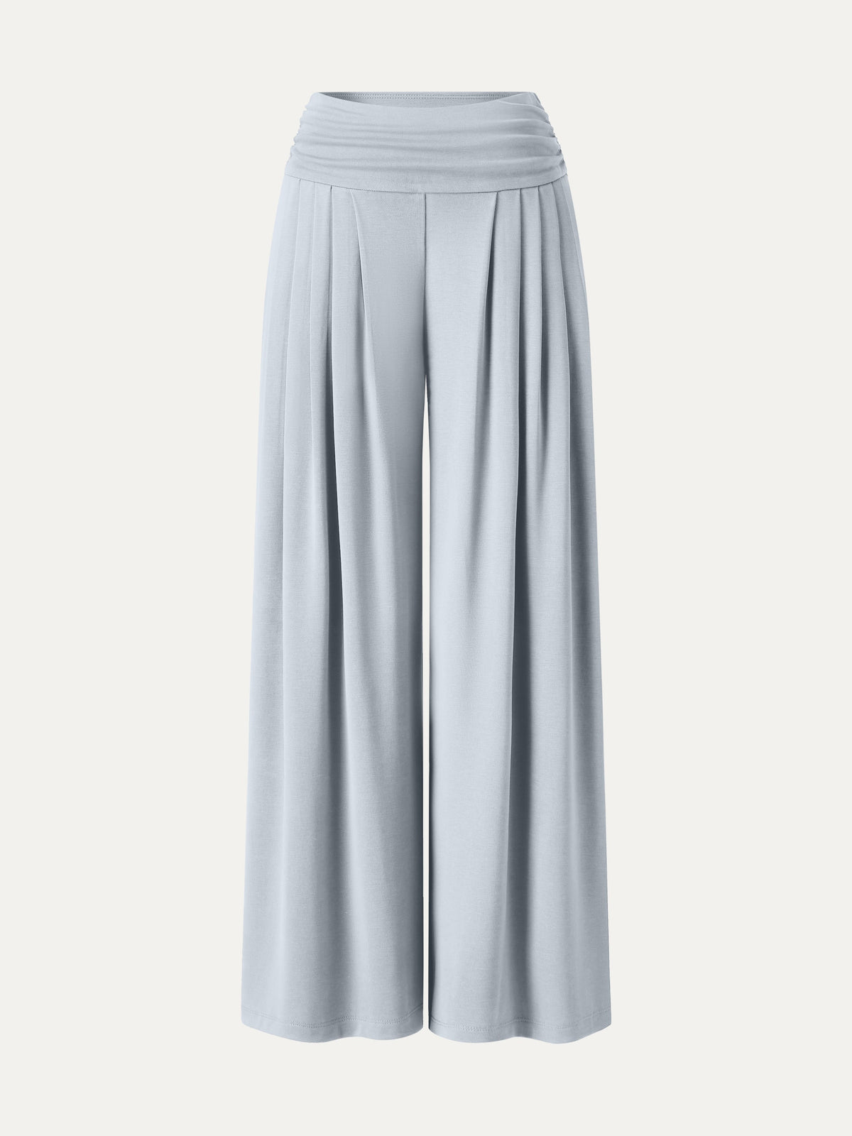 OGLmove Women's Sandwashed Flowy Tucked Palazzo Pants with Pockets