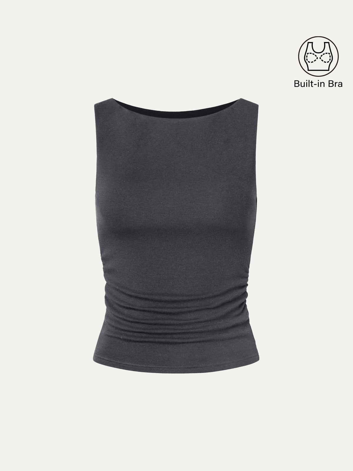 Boat Neck Bra Tank Top