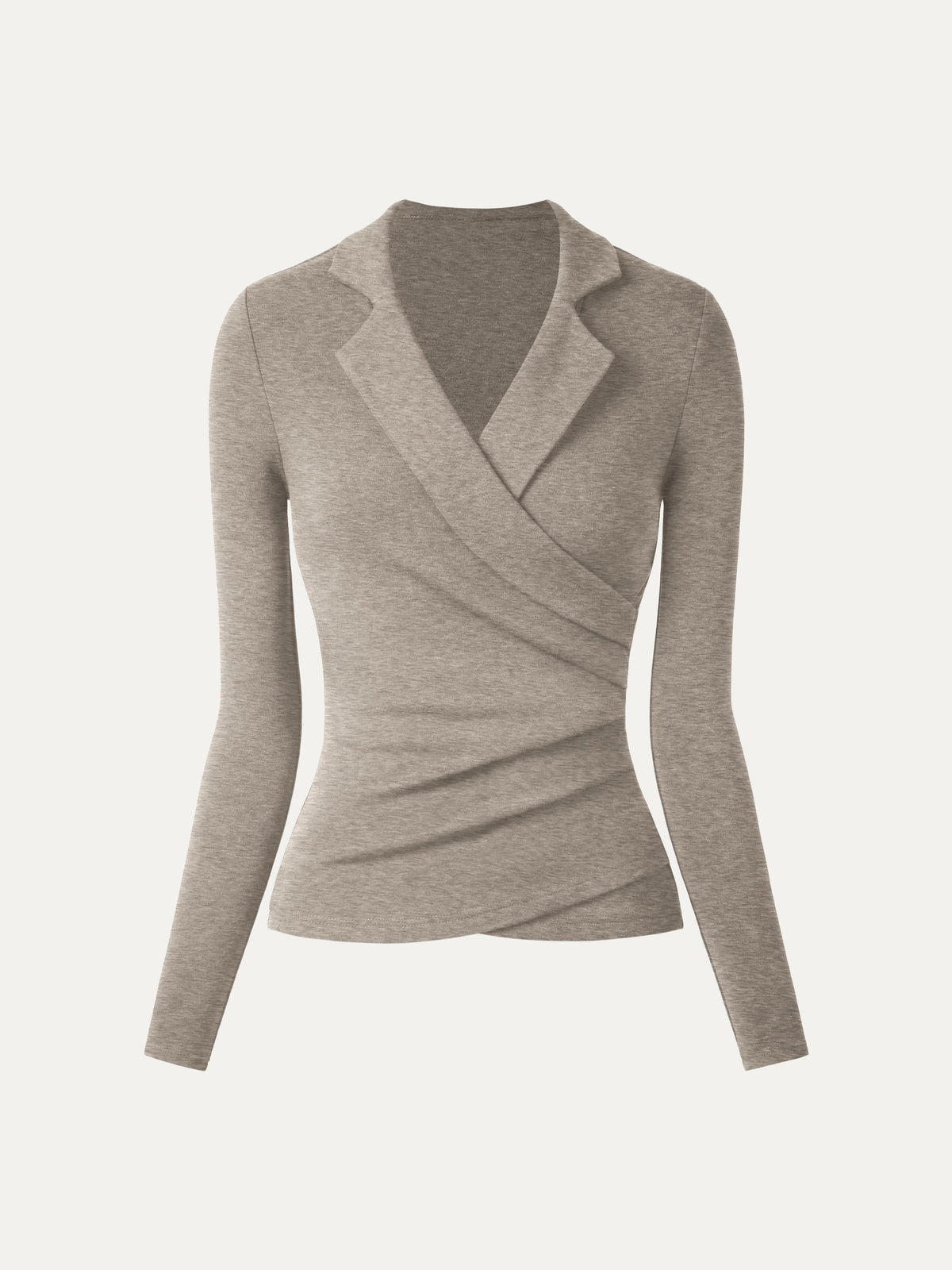 OGLmove Women's Eco-Mousse Collared Surplice Top