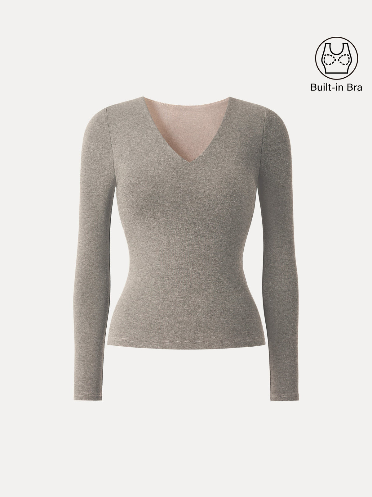 OGLmove Women's Eco-Mousse® V-Neck Long Sleeve Bra Top