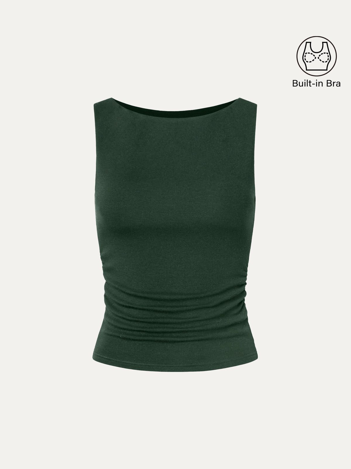 Boat Neck Bra Tank Top