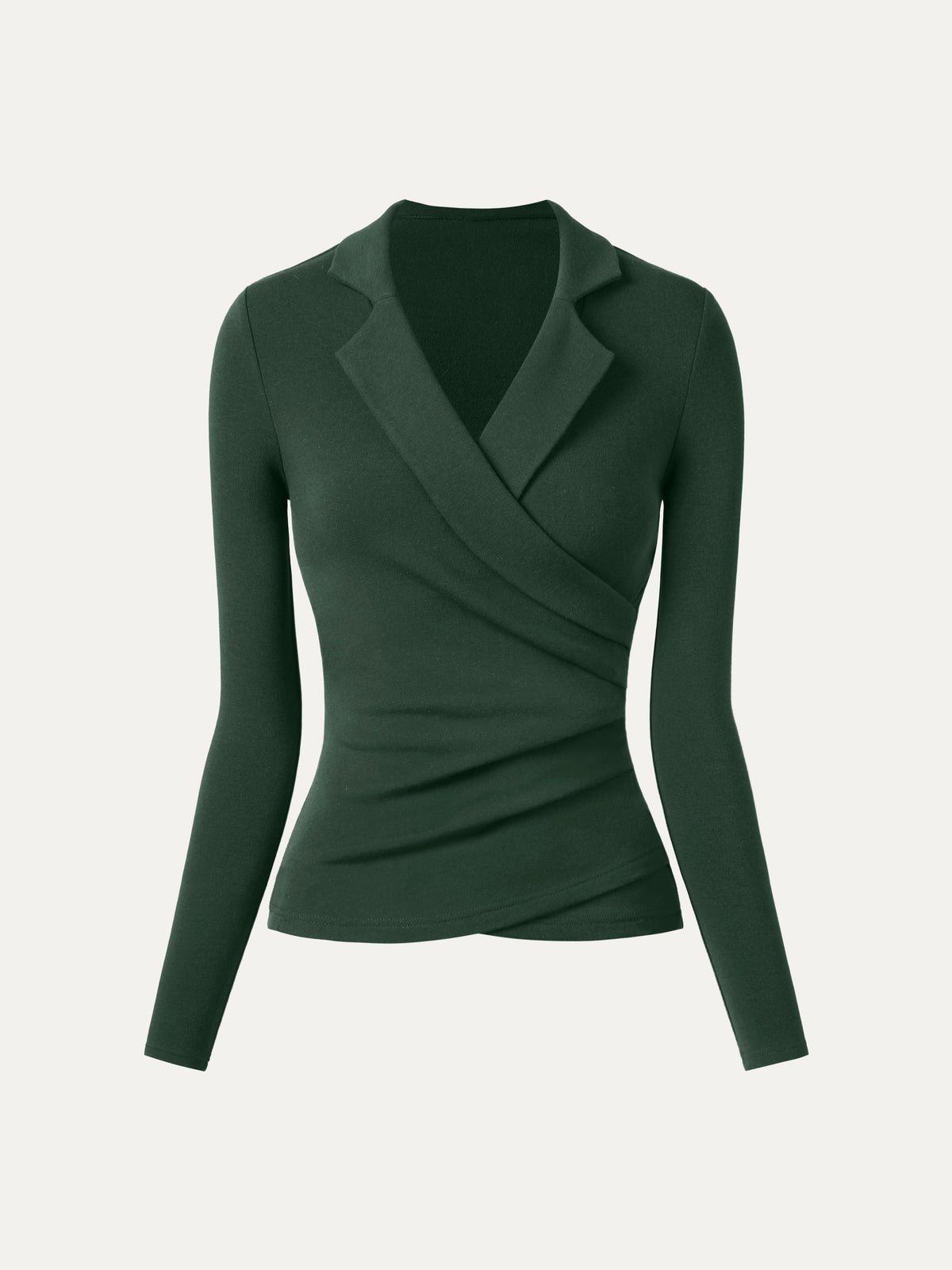OGLmove Women's Eco-Mousse Collared Surplice Top