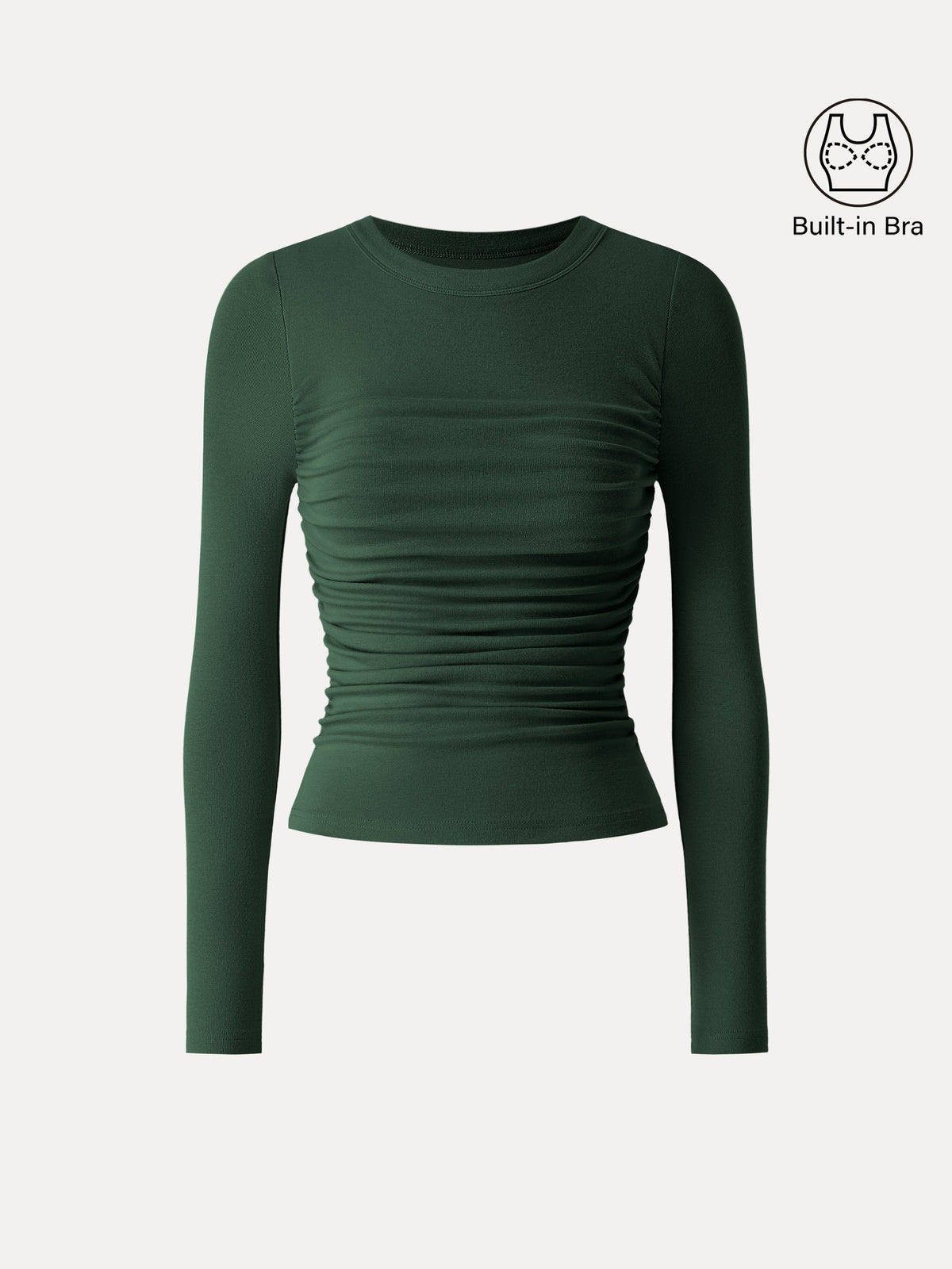OGLmove Women's Eco-Mousse® Roundneck Ruched Bra Top
