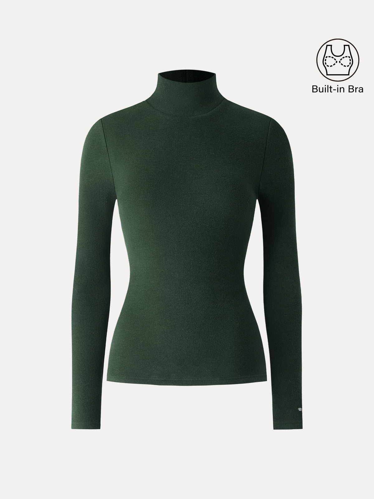 OGLmove Women's LiteWarm Turtleneck Long Sleeve Bra Top