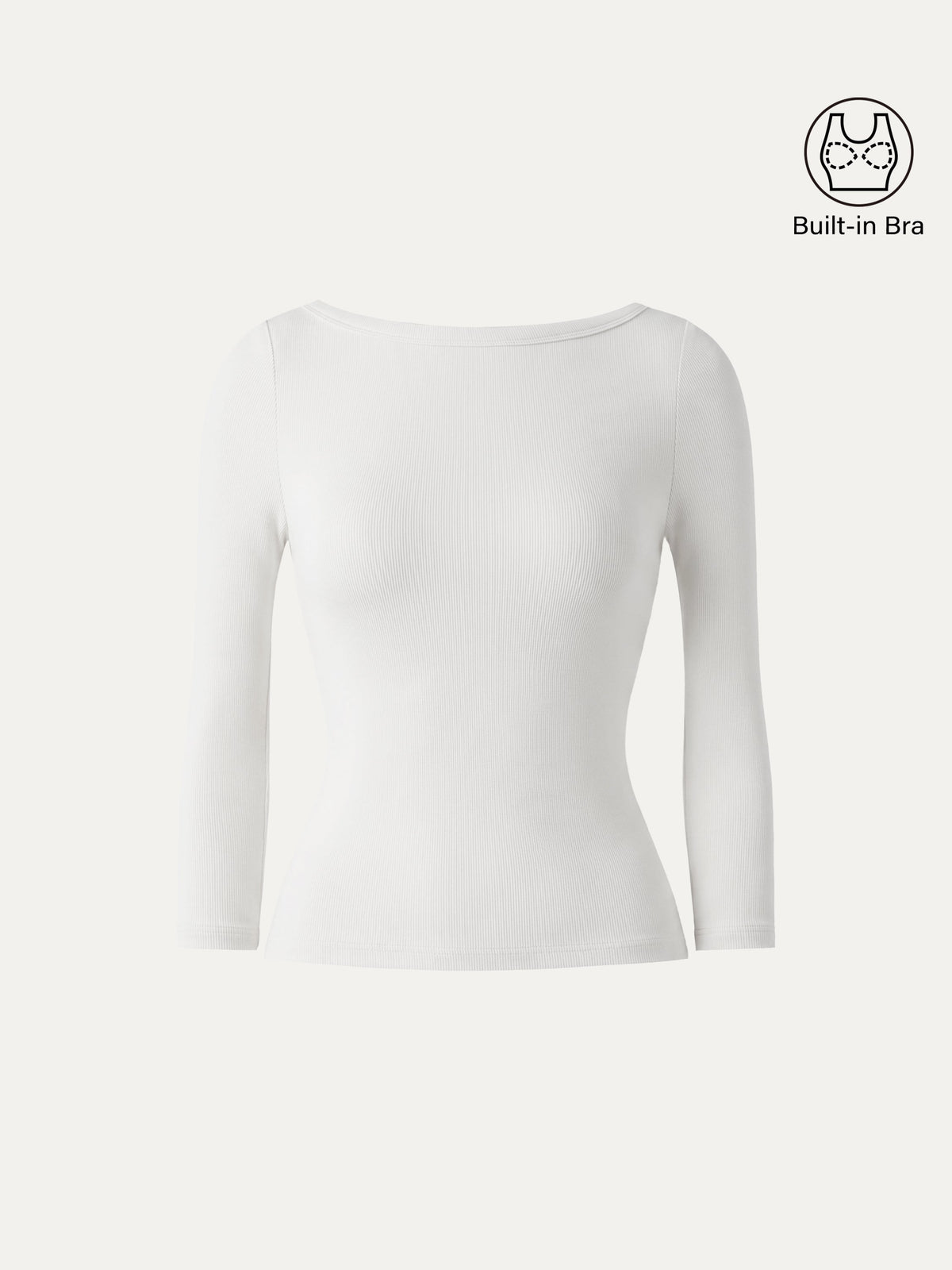 OGLmove Women's Plantive® Boatneck 3/4 Sleeve Bra Top