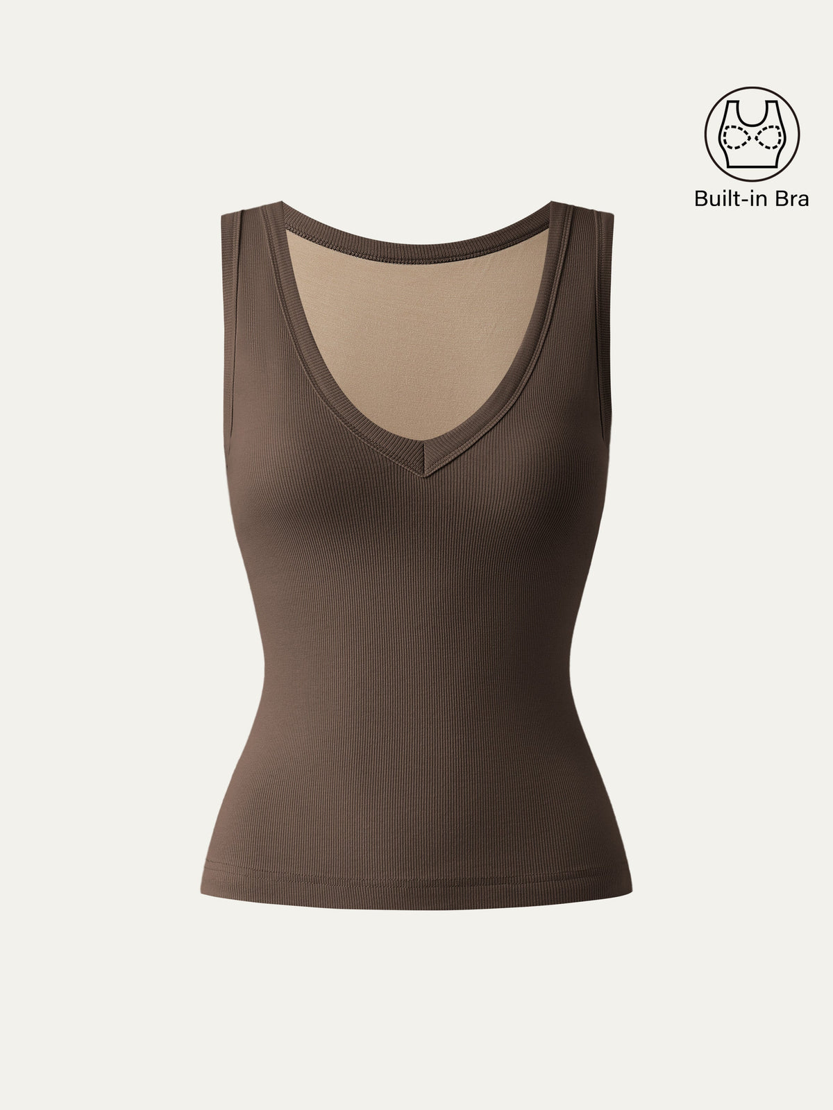 OGLmove Women's Cotton Airy Stretchy V-Neck Bra Tank
