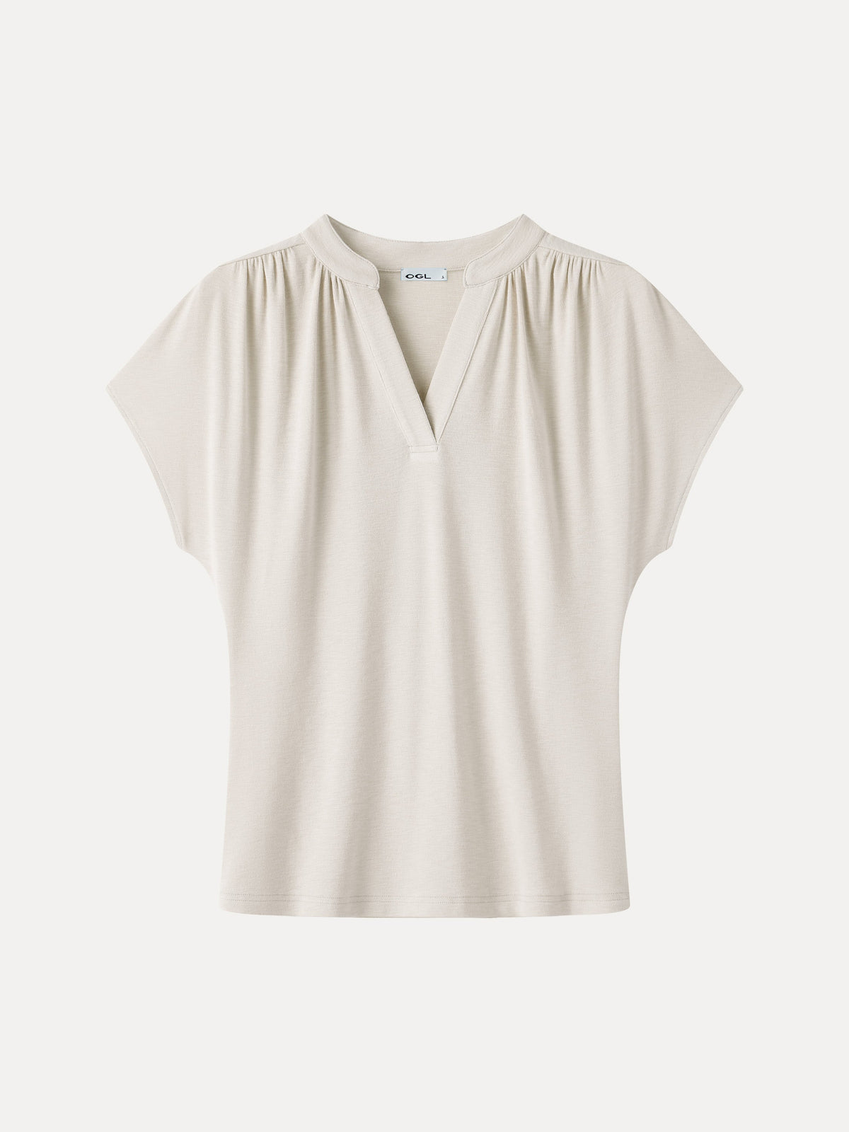OGLmove Women's Eco-Mousse® Collared V-Neck Short Sleeve Top
