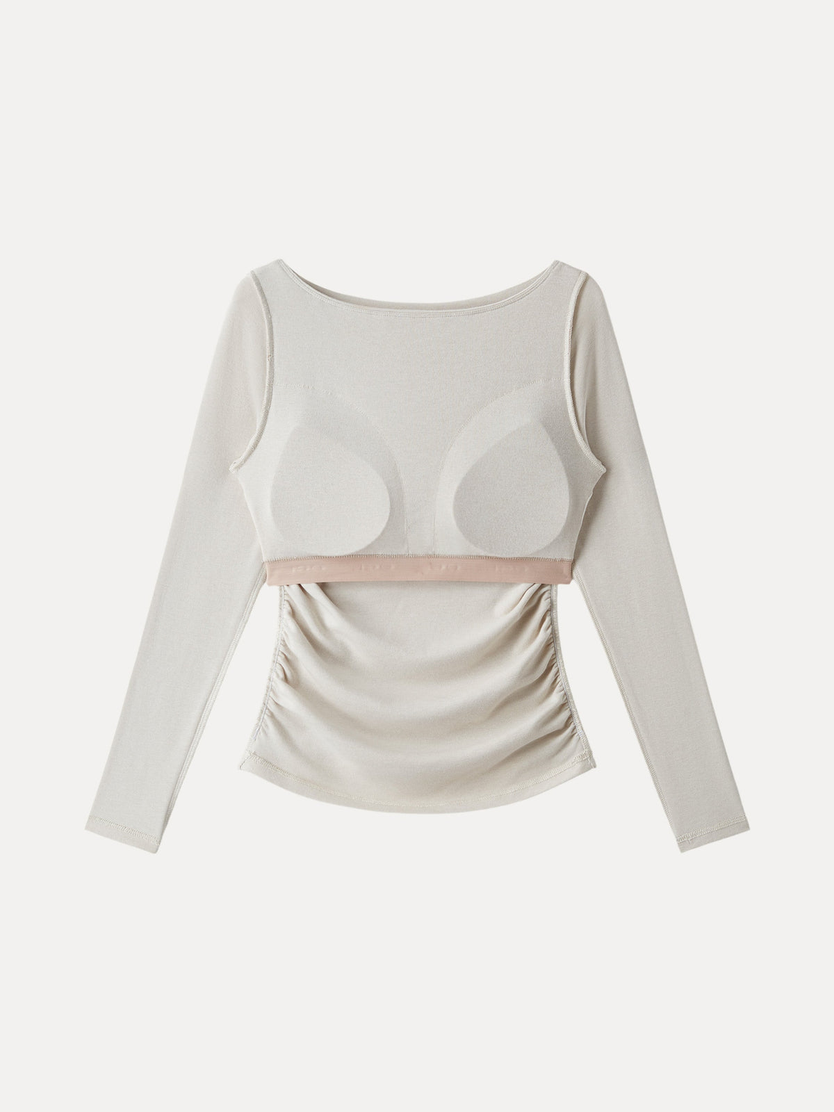 OGLmove Women's Eco-Mousse® Boatneck Ruched Bra Top