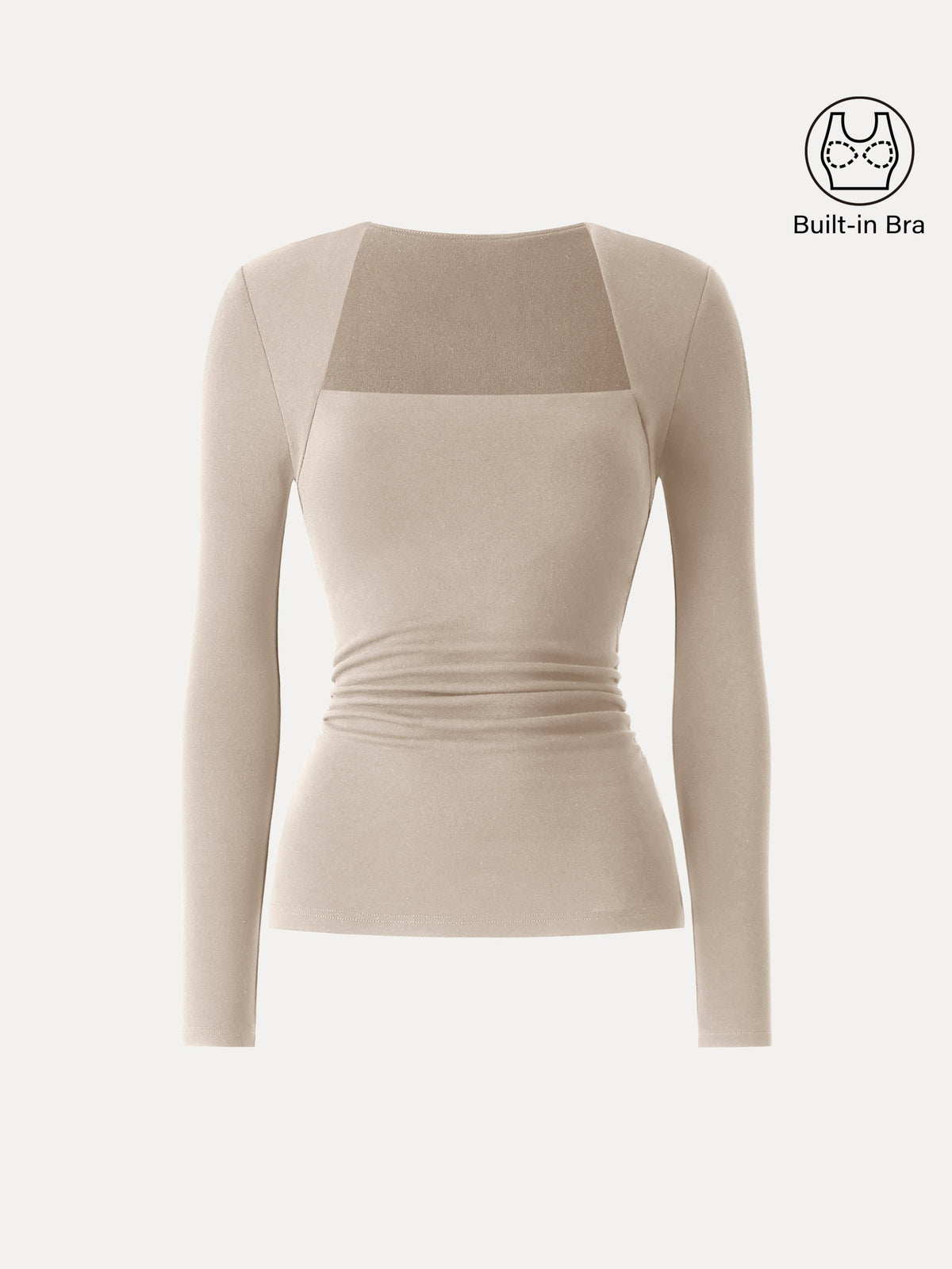 OGLmove Women's Eco-Mousse® Trapeze Neck Ruched Bra Top