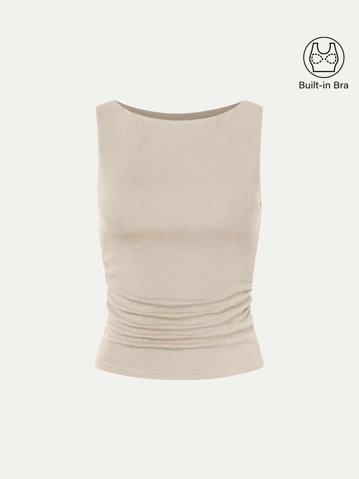 Boat Neck Bra Tank Top