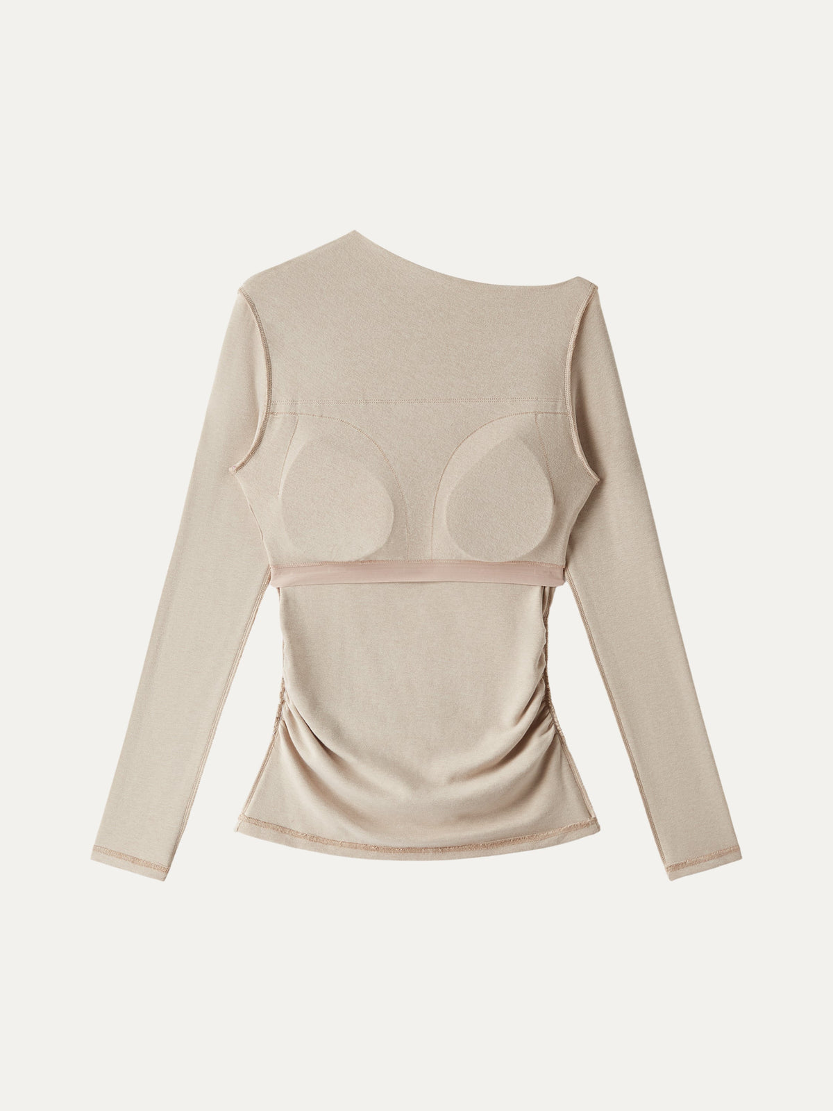 OGLmove Women's LiteWarm Slanted Mockneck Ruched Brami