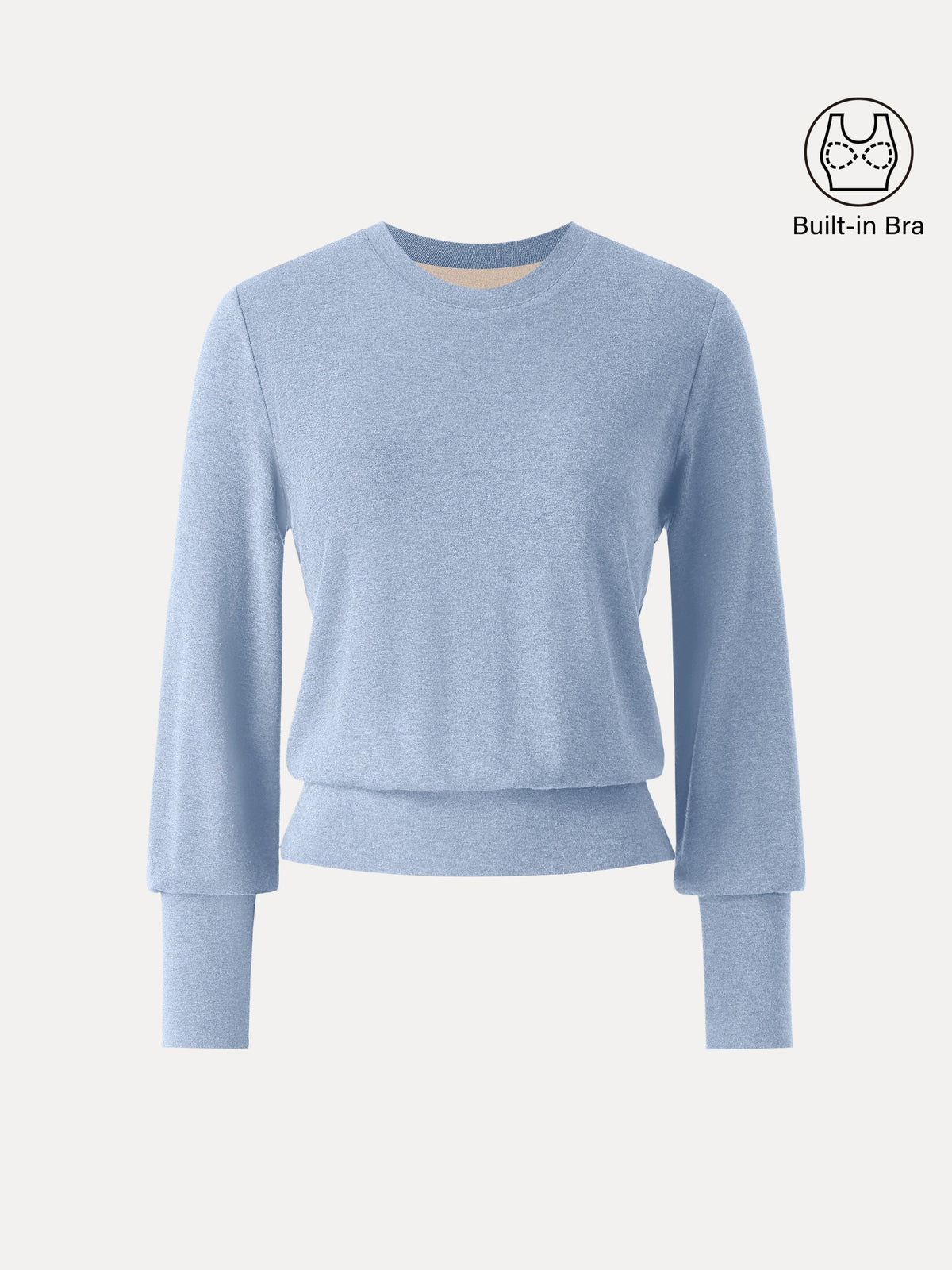 OGLmove Women's Elevated Crewneck Brushed Brami with Banded Hem