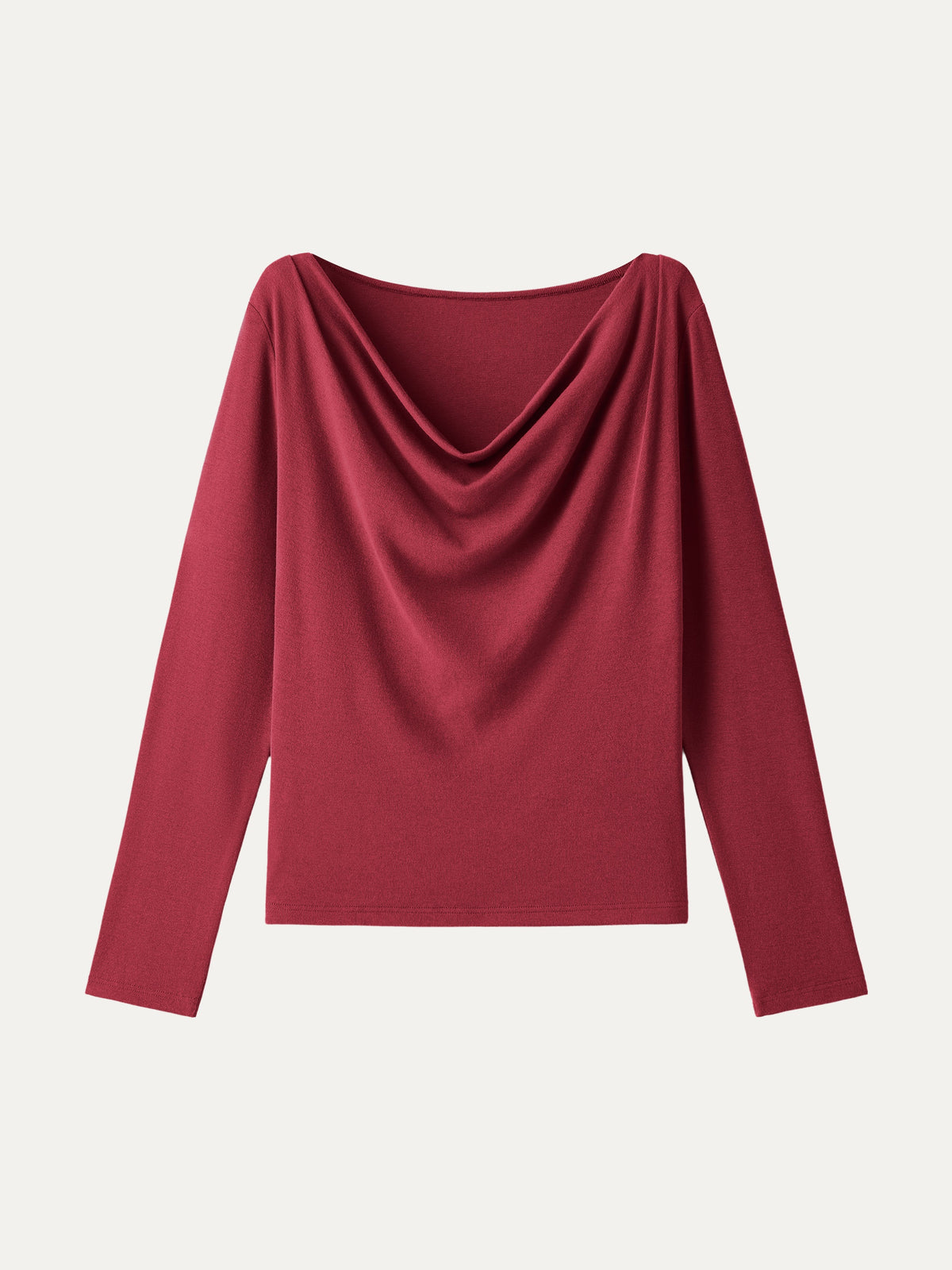 OGLmove Women's Cowl Neck Long Sleeve Draped Top