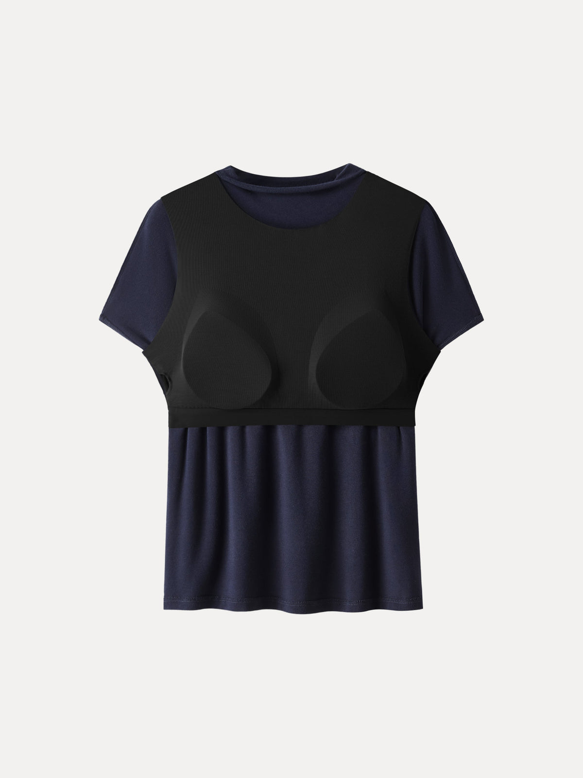 OGLmove Women's Eco-Mousse Mock Neck Short Sleeve Bra Top
