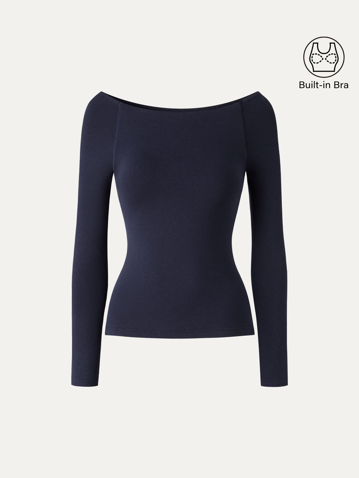 OGLmove Women's Slash Neck Raglan Sleeve Bra Top