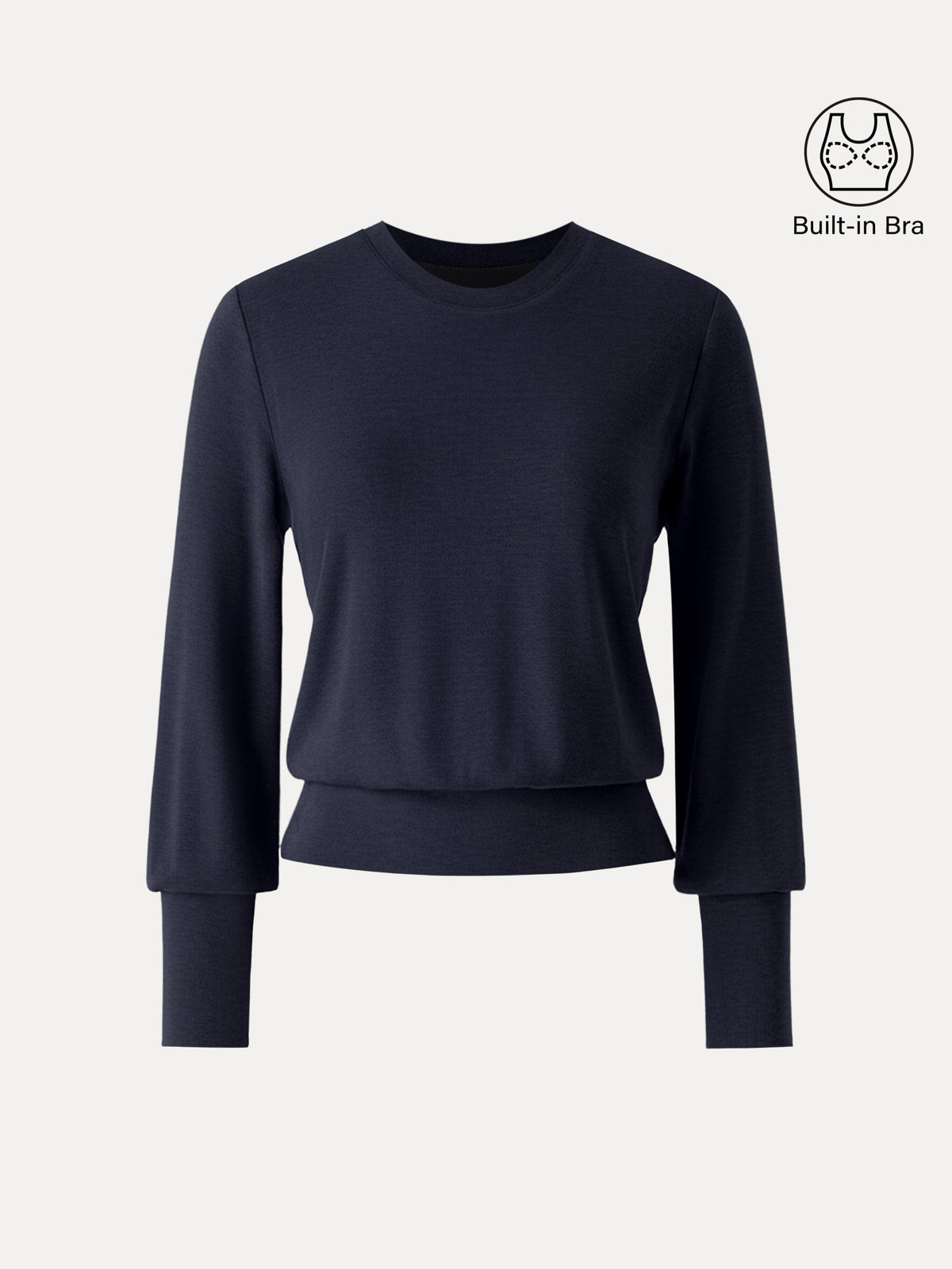 OGLmove Women's Eco-Mousse Crewneck Brushed Brami Top