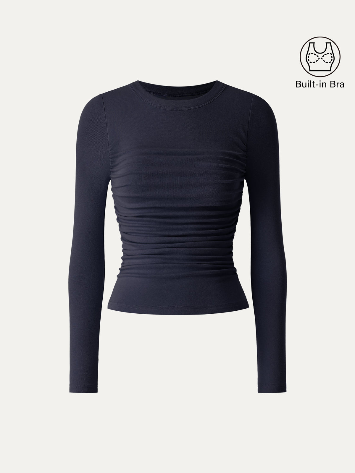 OGLmove Women's Eco-Mousse® Roundneck Ruched Bra Top