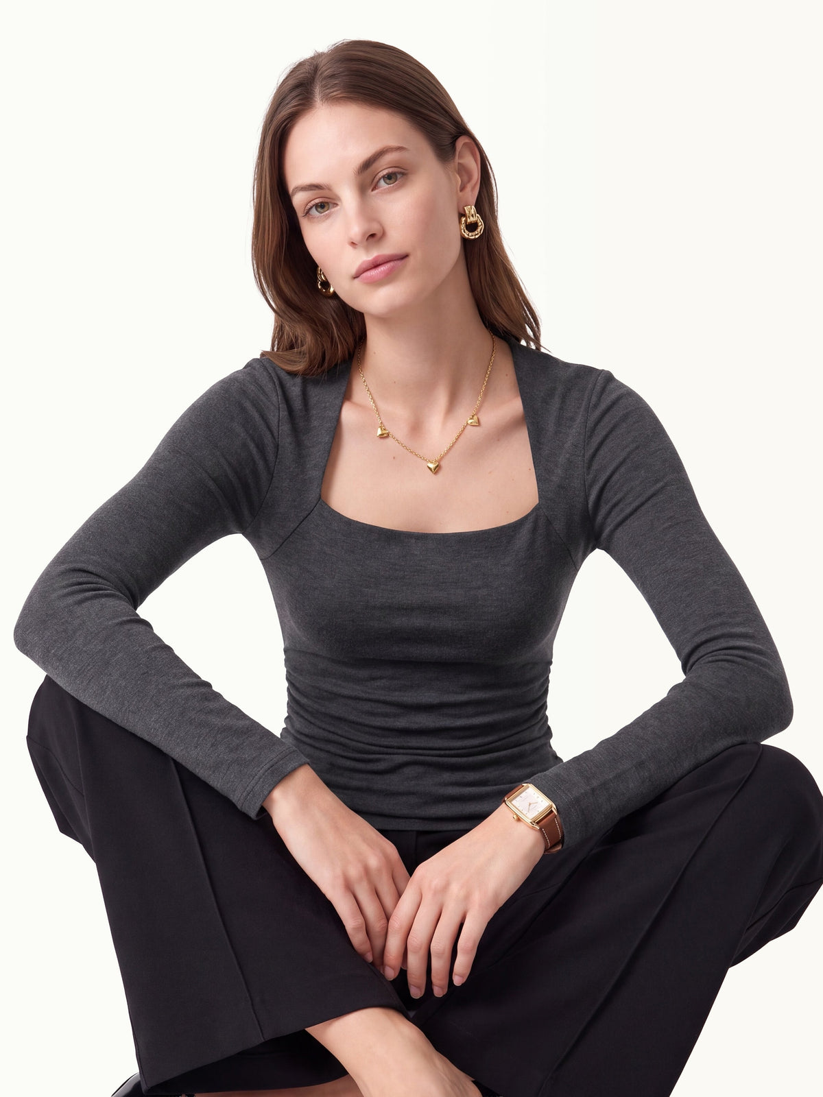 OGLmove Women's Eco-Mousse ProWarm Ruched Bra Top