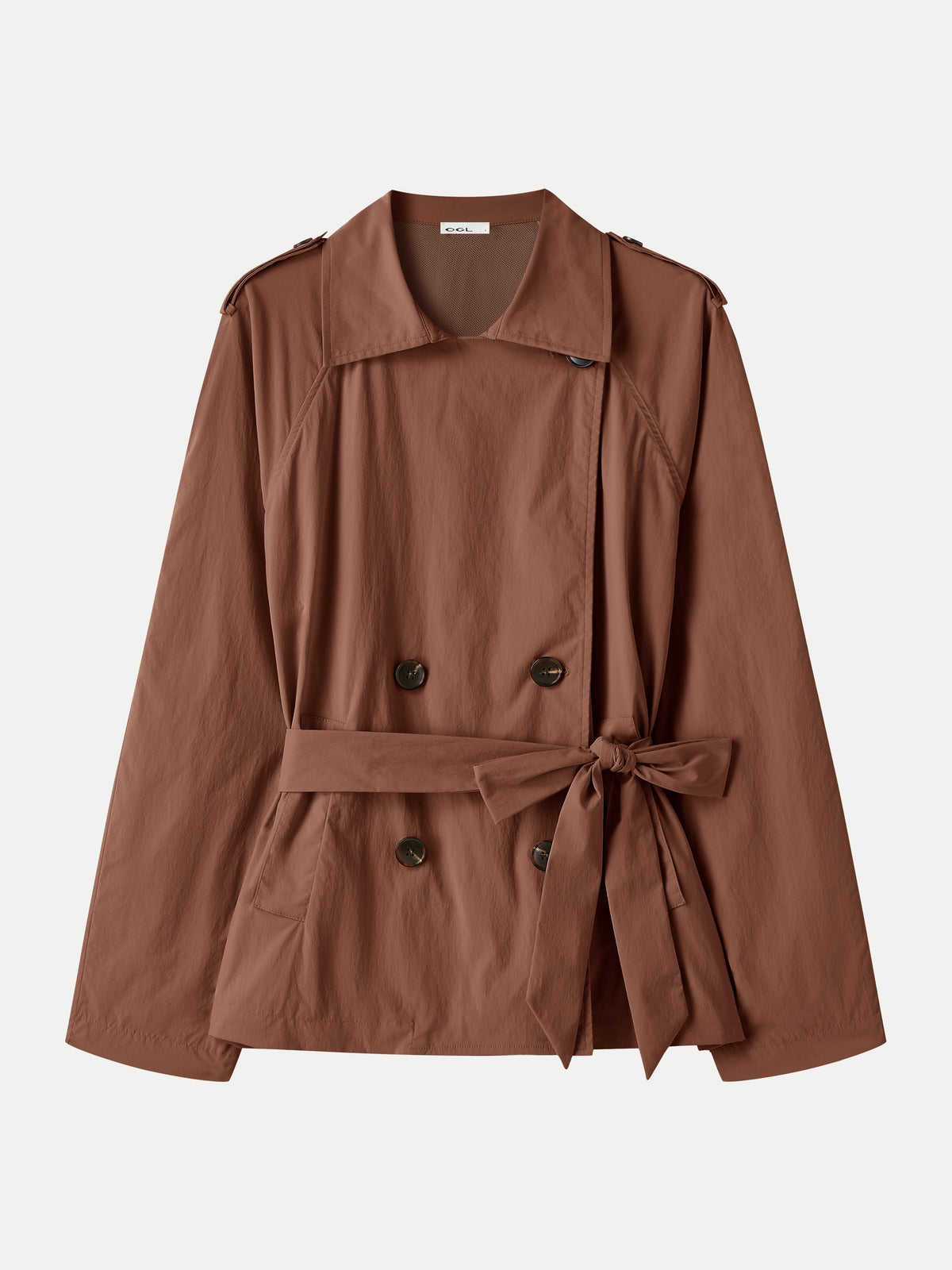 OGLmove Women's Water-Repellent Peak Collar Trench Jacket