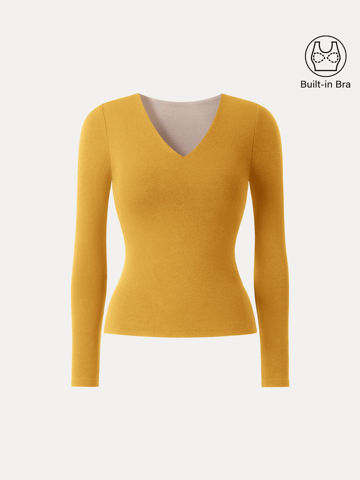 OGLmove Women's Eco-Mousse® V-Neck Long Sleeve Bra Top