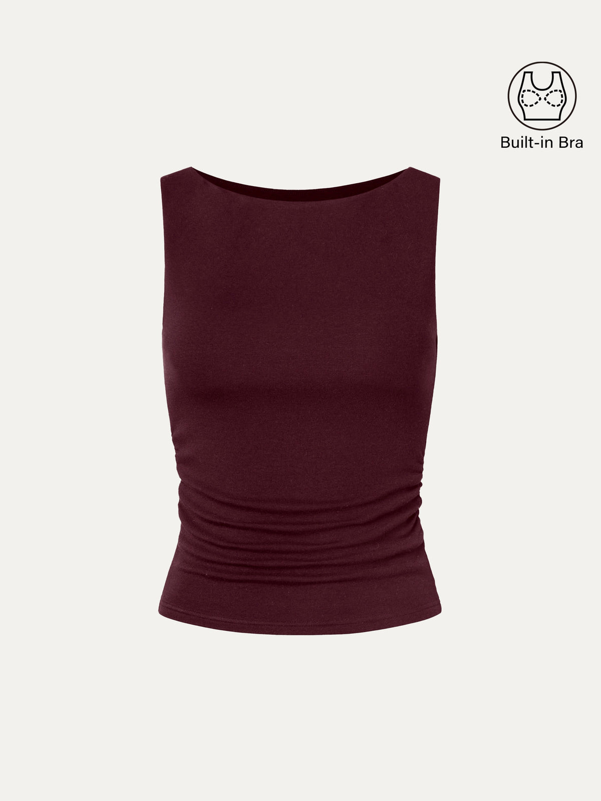 Boat Neck Bra Tank Top