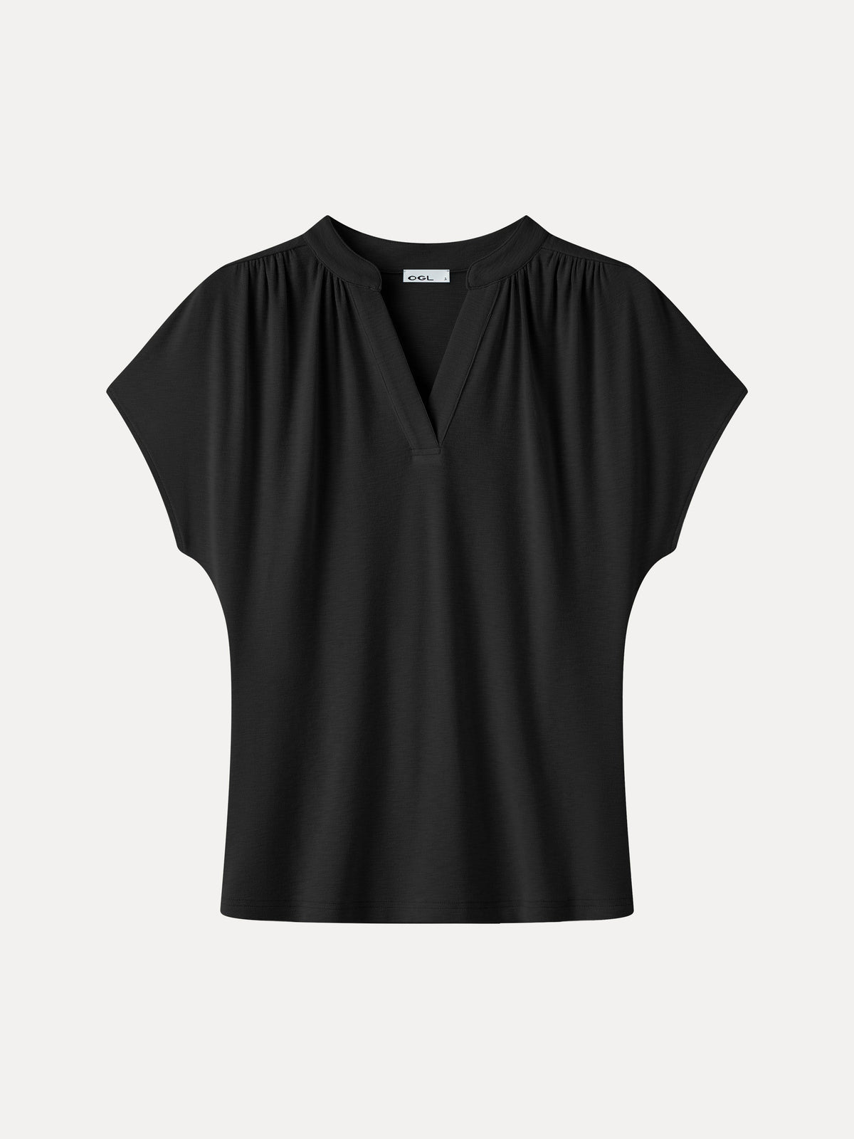 OGLmove Women's Eco-Mousse® Collared V-Neck Short Sleeve Top