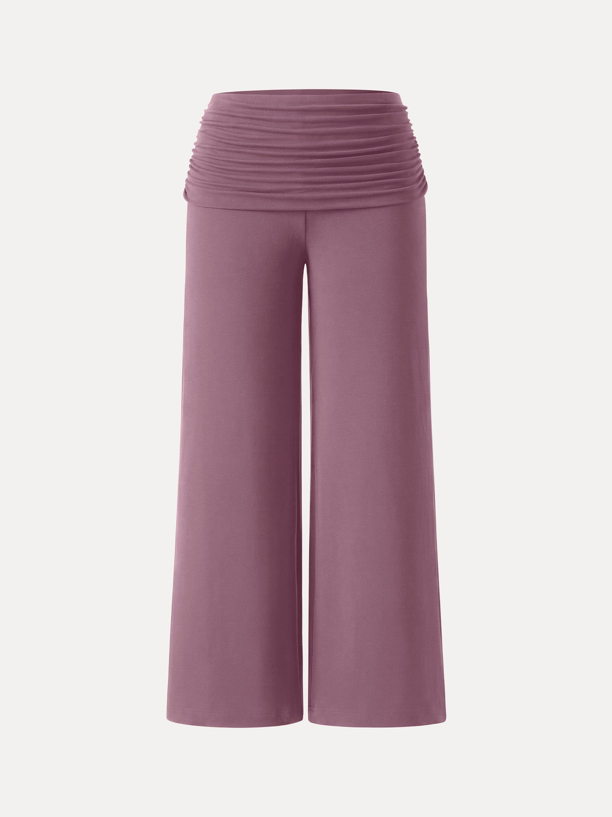 OGLmove Women's Wool Blend Drapey Wide-Leg Pull-On Pants with Pockets