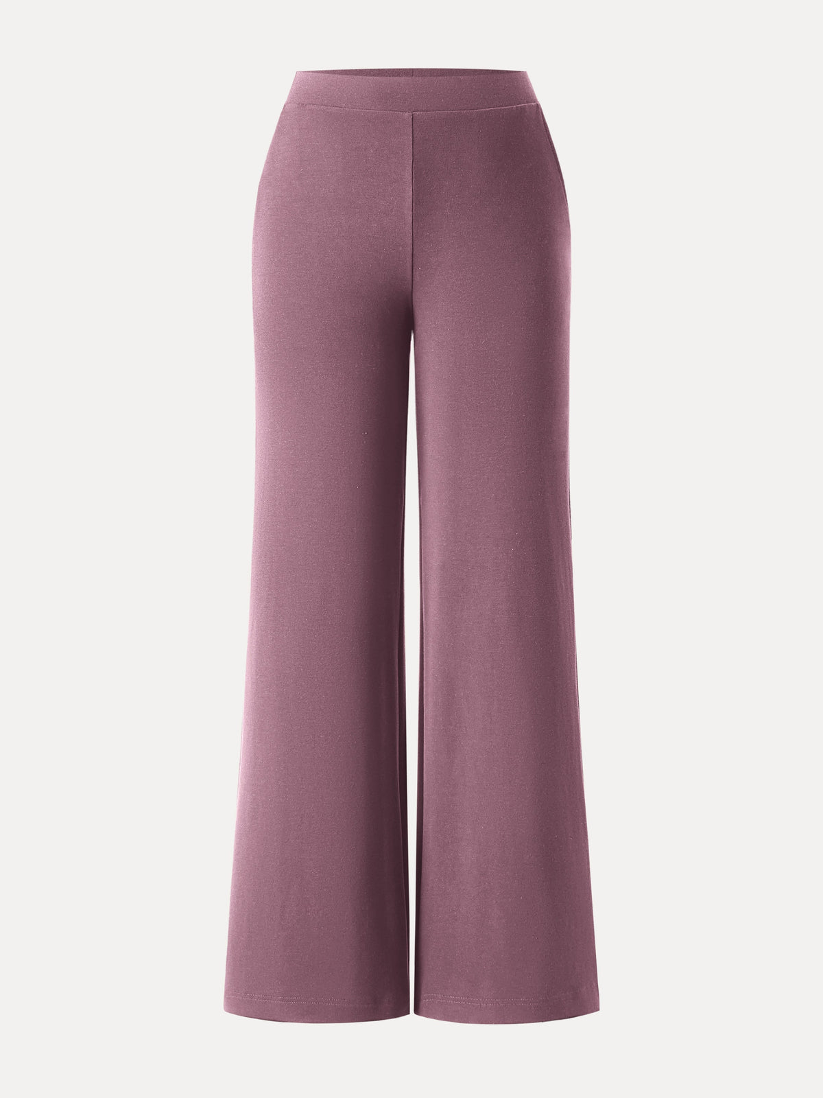 OGLmove Women's Lyocell Wool Mid-Rise Wide-Leg Pull-On Pants with Pockets