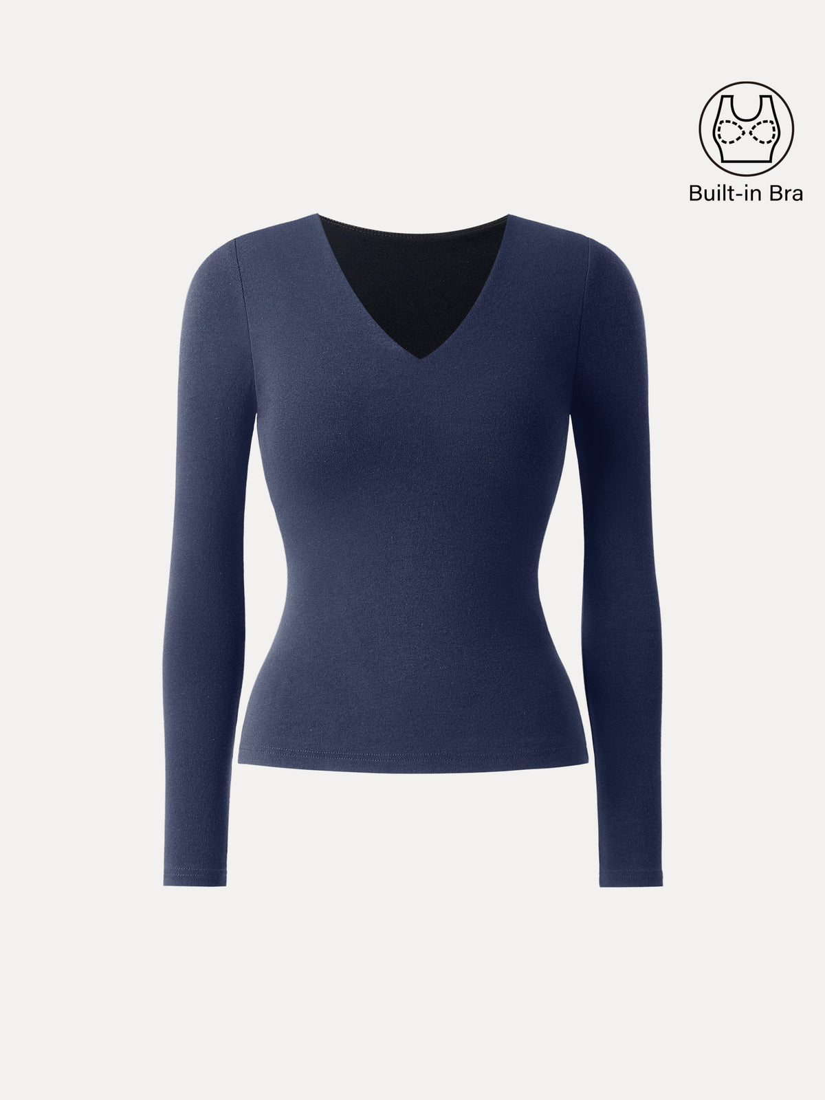 OGLmove Women's Eco-Mousse® V-Neck Long Sleeve Bra Top