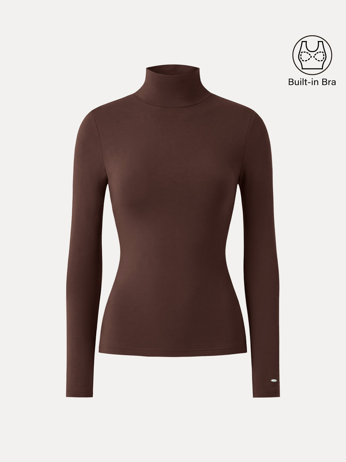 OGLmove Women's MaxWarm Turtleneck Long Sleeve Bra Top