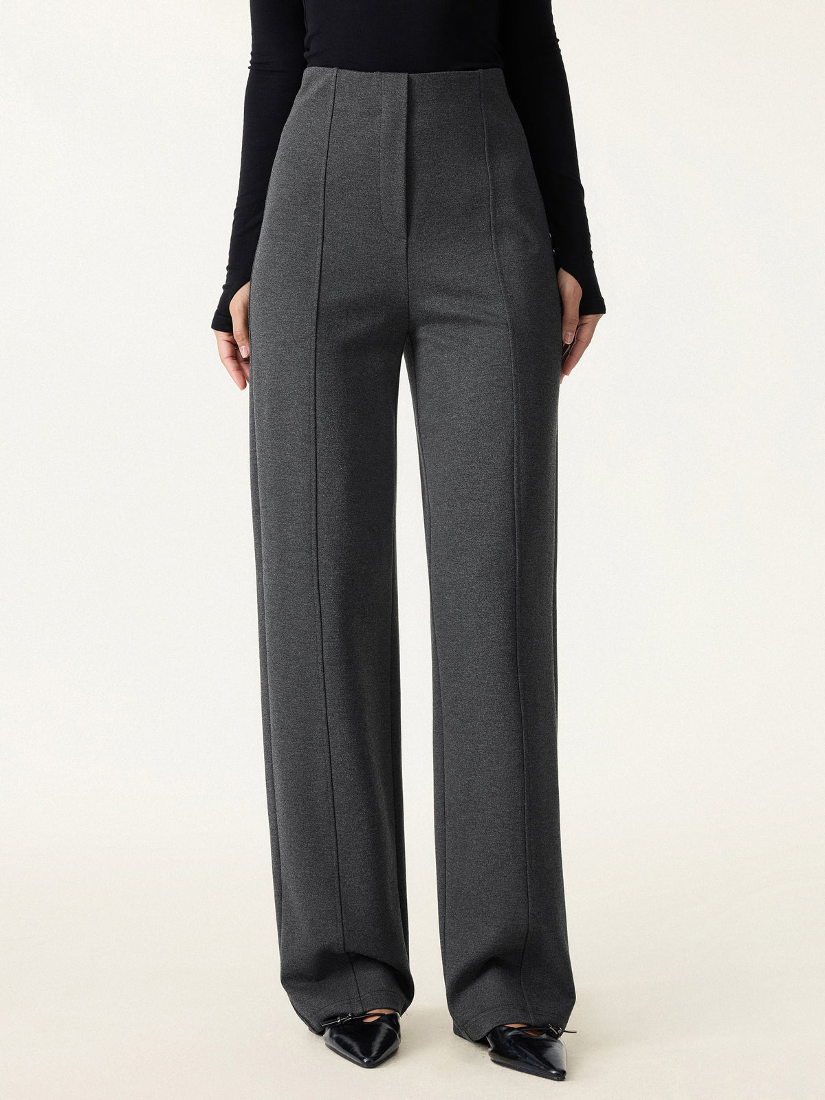 OGLmove Women's Ponte High-Rise Straight-Leg Pants